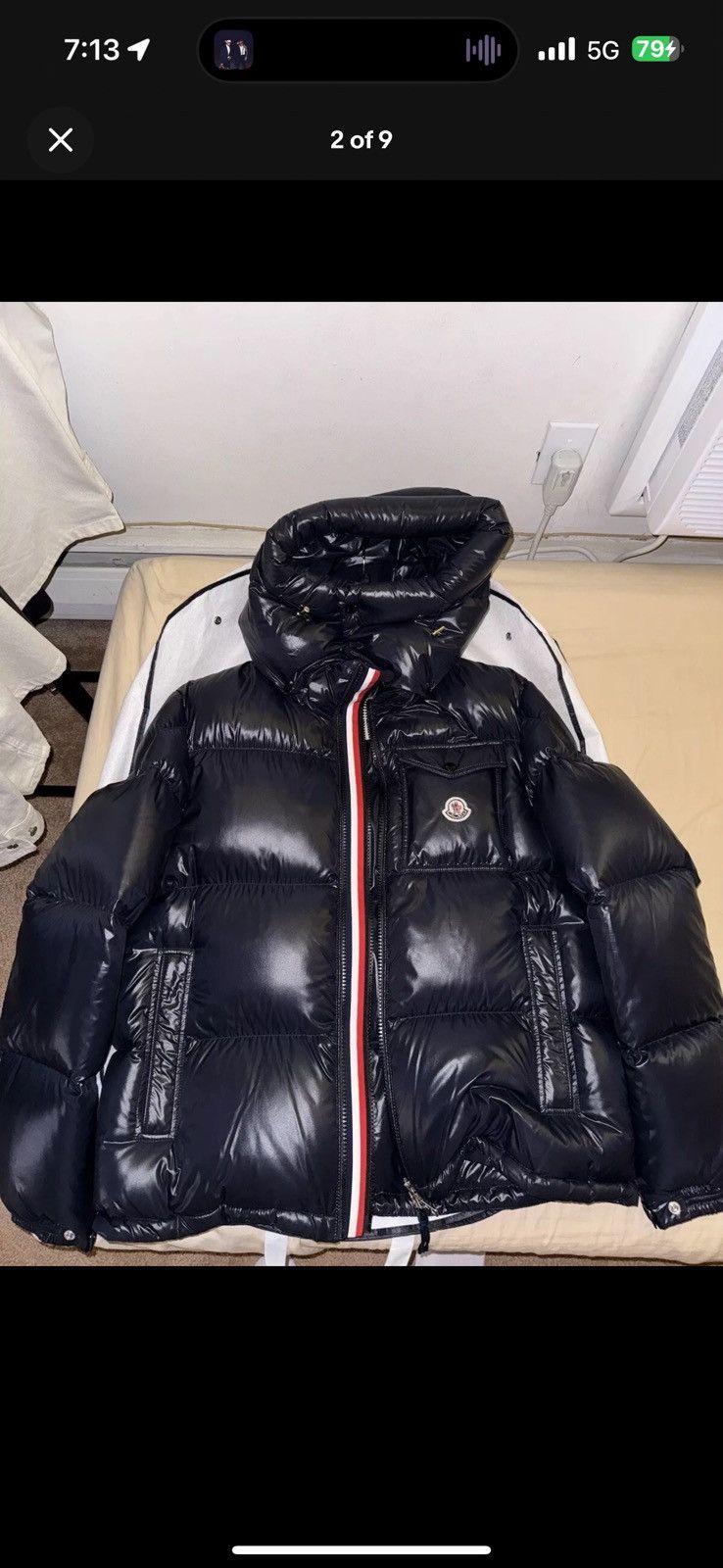 image of Moncler Montebeliard Down Jacket (Size 5) in Navy, Men's (Size 2XL)