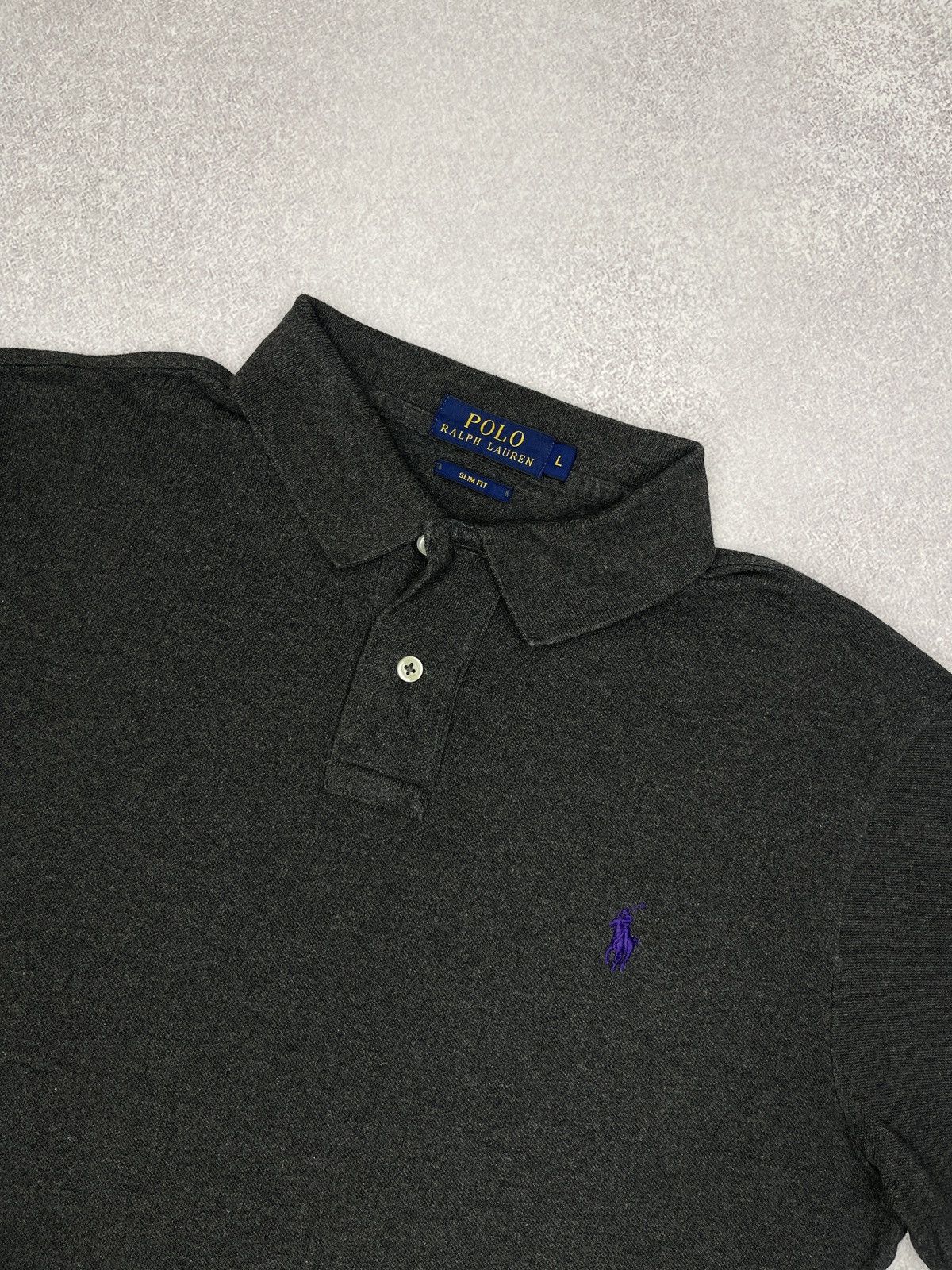 Polo Ralph Lauren × Rugby Ralph Lauren × Vintage Mens Polo Ralph Lauren Grey Rugby Polo Y2K Vintage Size L Size US L / EU 52-54 / 3 - 4 Thumbnail