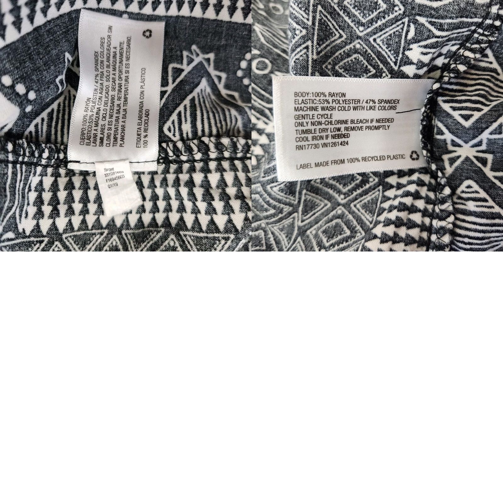 Vintage VINTAGE Wild Fable Womens Black White Geo Tribal Print Smocked Maxi Dress-Size XS Size XS / US 0-2 / IT 36-38 - 8 Thumbnail