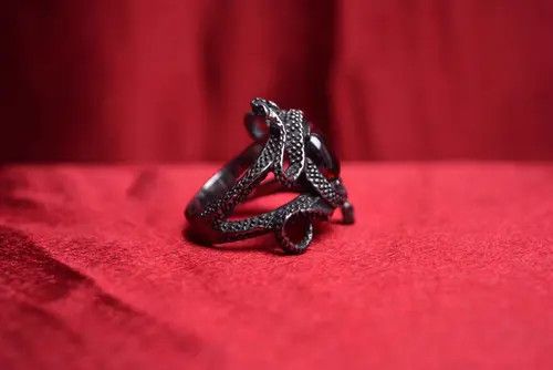 Jewelry Snake Rare Jewelry Rings Open Size Chrome Ring (Size 7-13) Size ONE SIZE - 3 Thumbnail