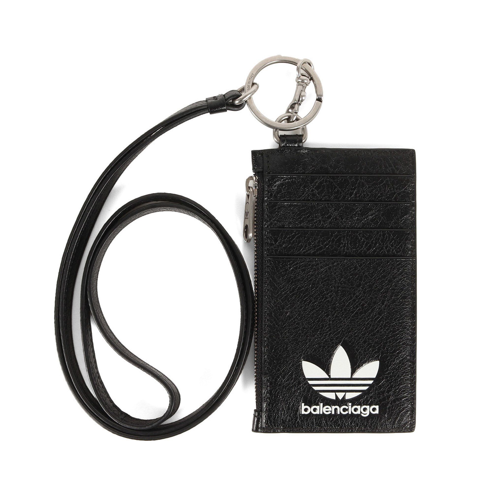 Balenciaga BALENCIAGA adidas Trefoil Leather Neck Strap Fragment Case (721894) Black Collaboration Size ONE SIZE - 1 Thumbnail