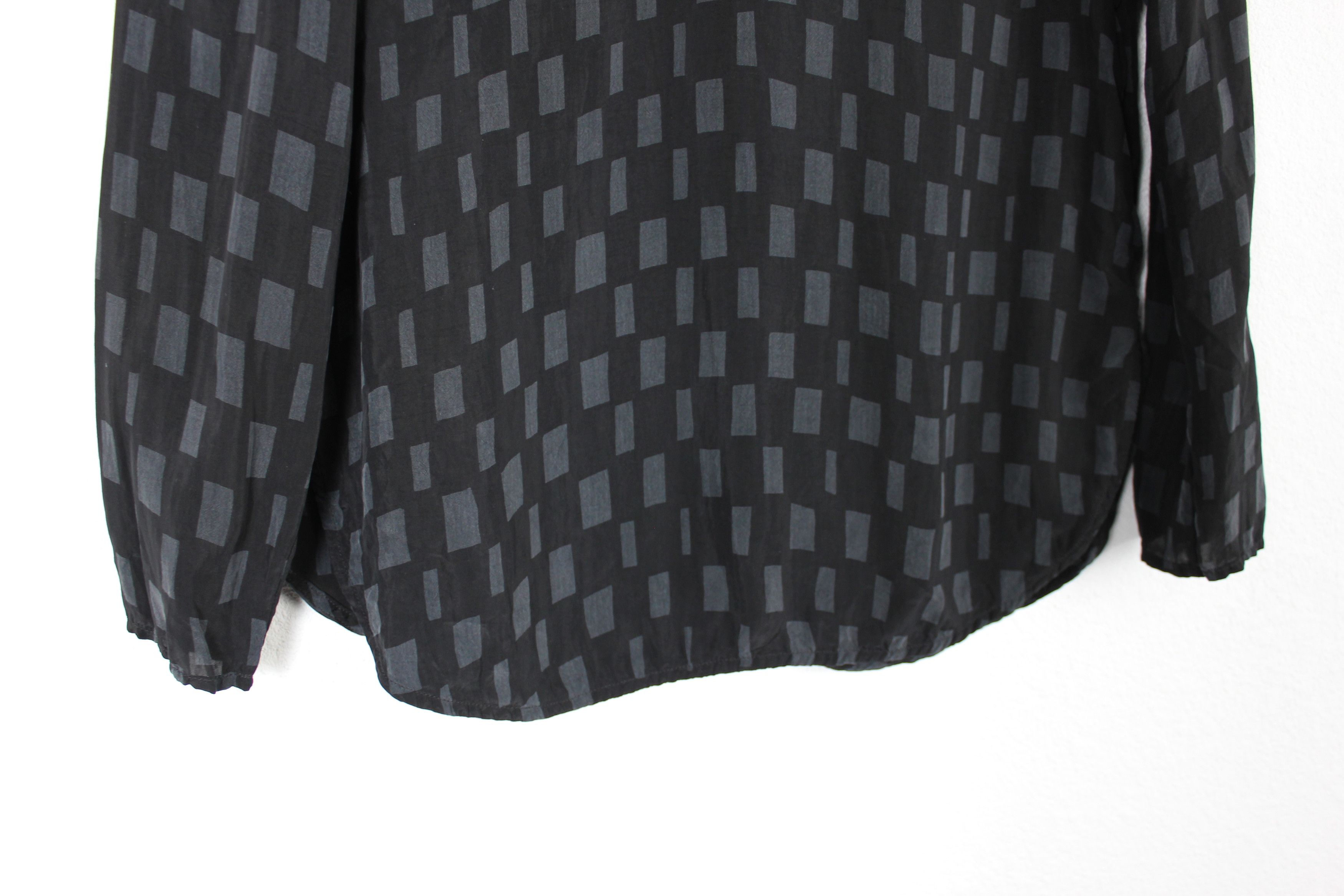 Designer × Marimekko Marimekko Black Geometric Printed Blouse 36 Size XS / US 0-2 / IT 36-38 - 3 Thumbnail
