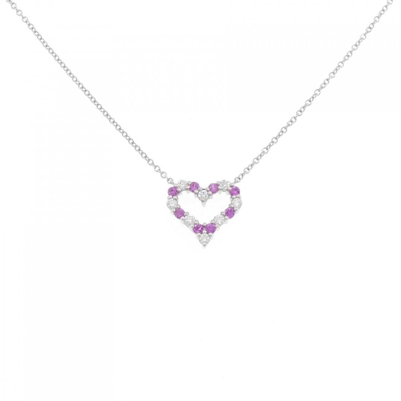 Tiffany & Co. Tiffany Sentimental Heart Mini Platinum Necklace Metal Necklace DUTY FREE for USA