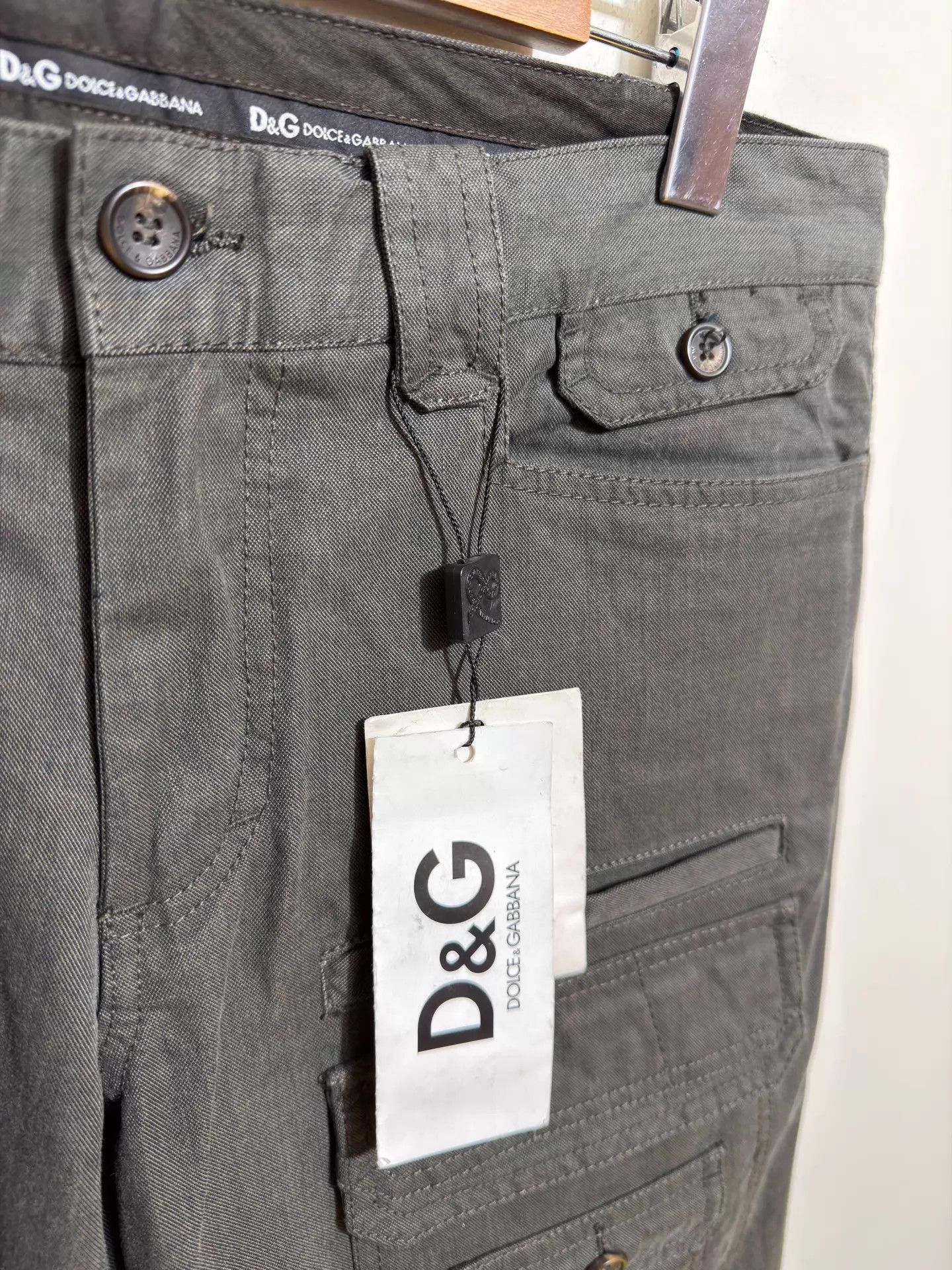 Dolce & Gabbana Dolce&Gabbana Slim Fit Cargo Pants Olive Green 50 Size US 34 / EU 50 - 3 Thumbnail