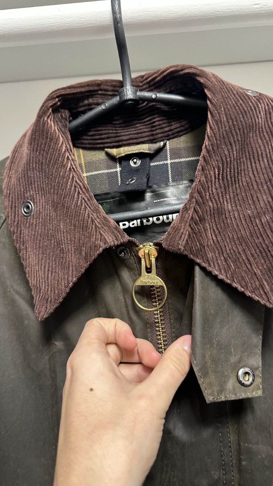 Barbour Barbour Classic Beaufort Waxed Plaid Lined Olive Jacket Size US M / EU 48-50 / 2 - 10 Thumbnail