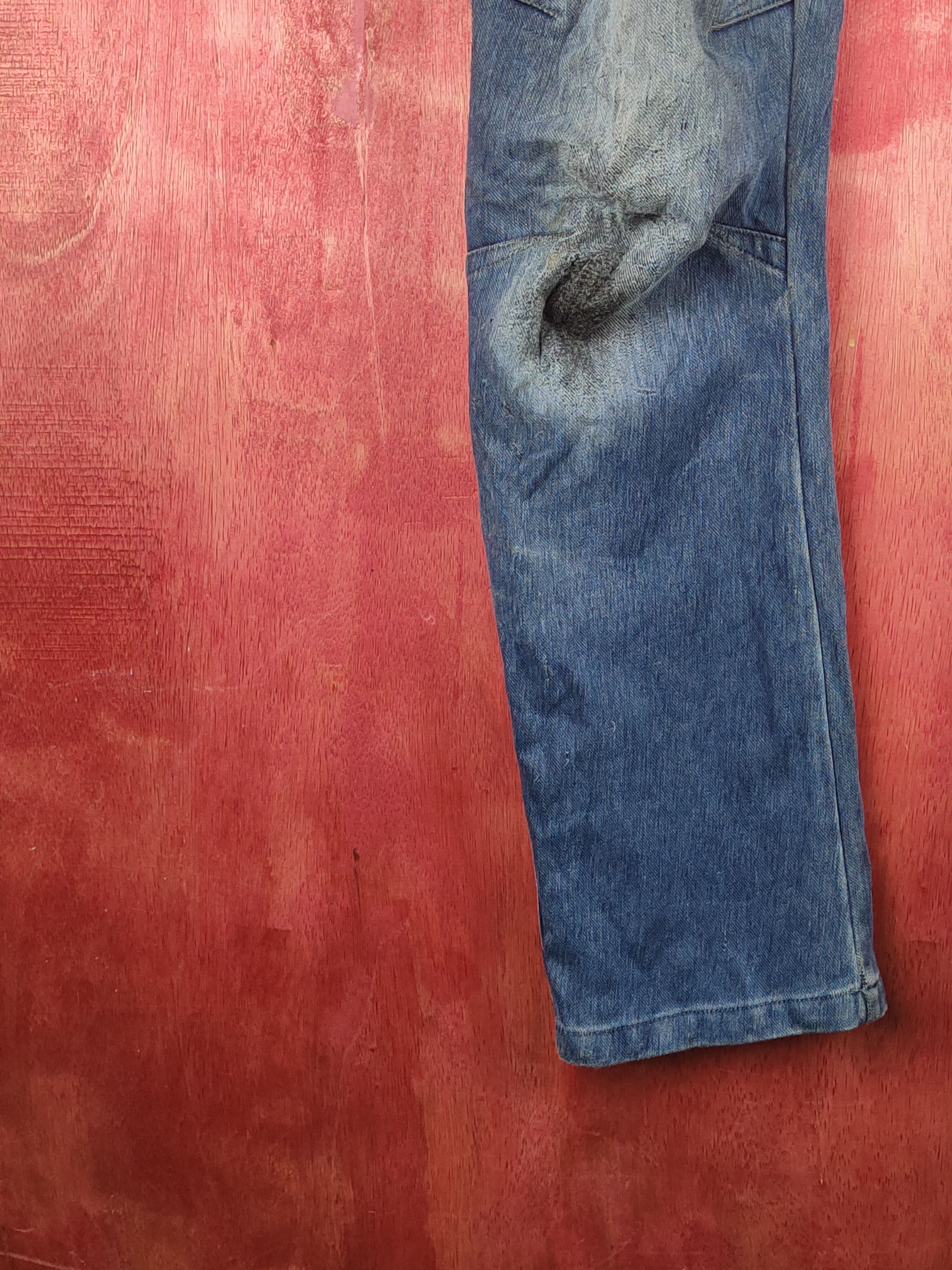 Japanese Brand FieldCore Dark Blue Faded Distressed Ripped Jeans #S2362 Size US 33 - 4 Thumbnail