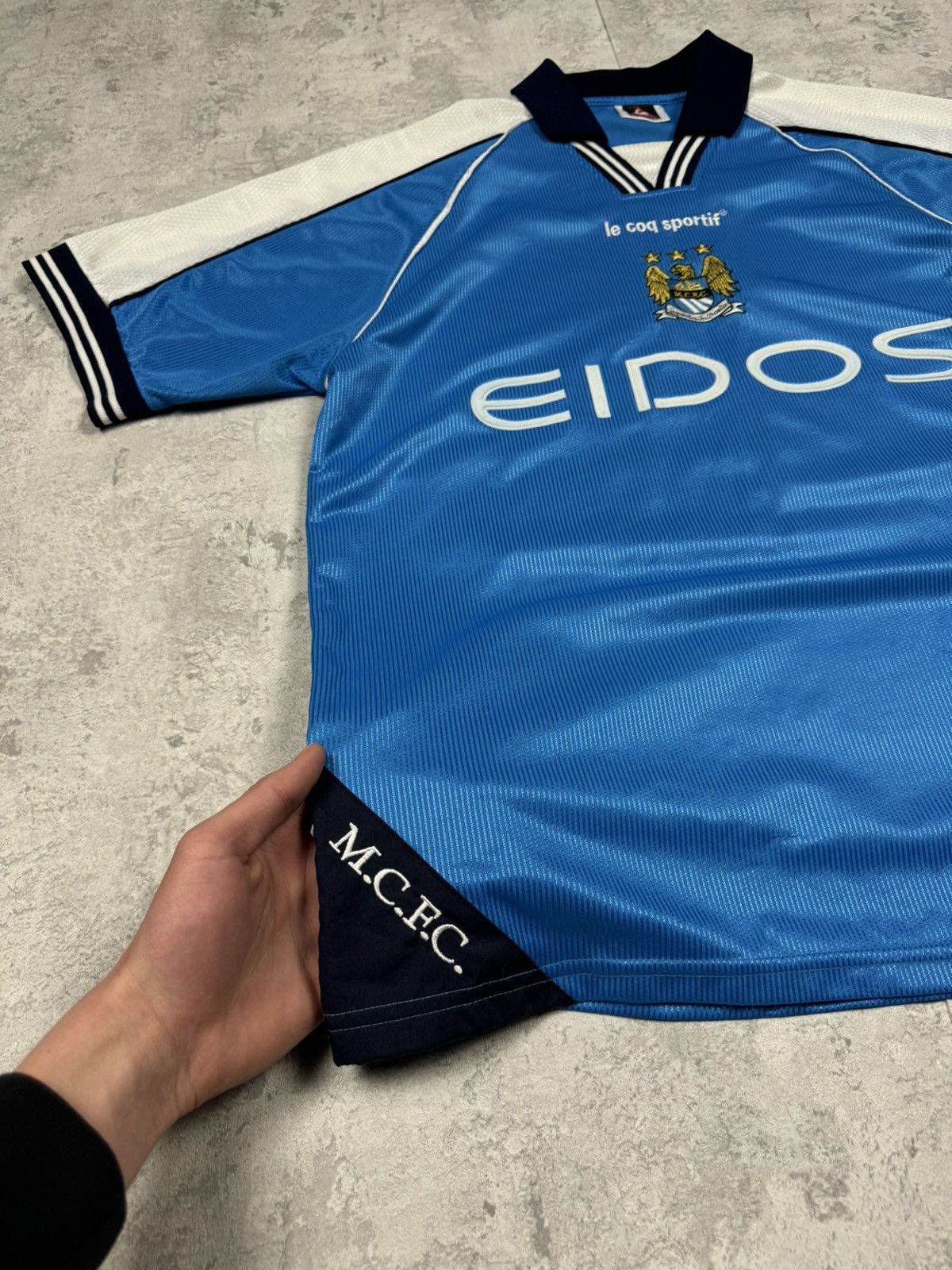 Vintage Vintage 1999-2001 Manchester City Vintage Home Shirt Jersey Size US L / EU 52-54 / 3 - 4 Thumbnail