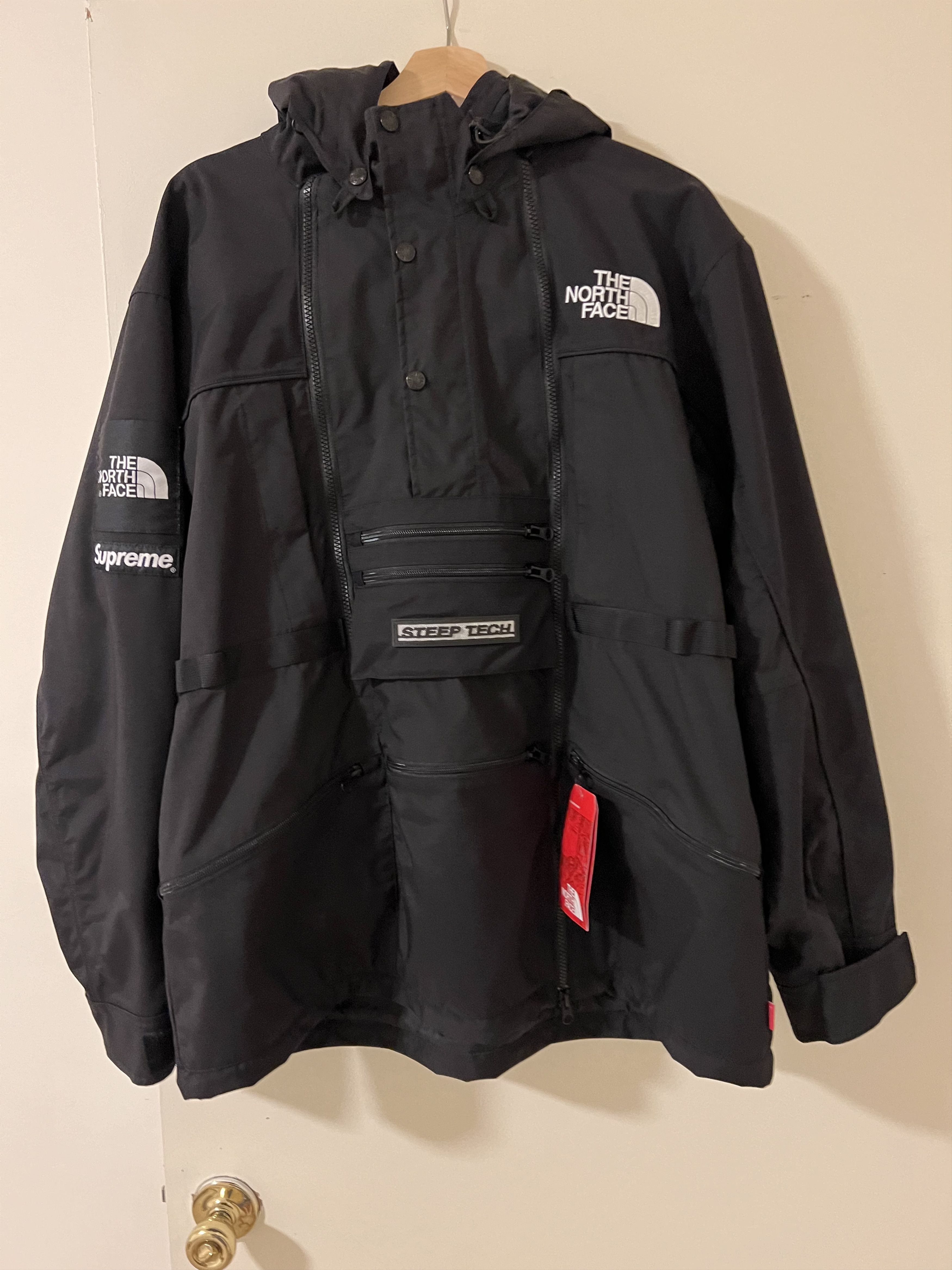 image of Supreme North Face Steep Tech Hooded Jacket Ss16 in Black, Men's (Size XL)