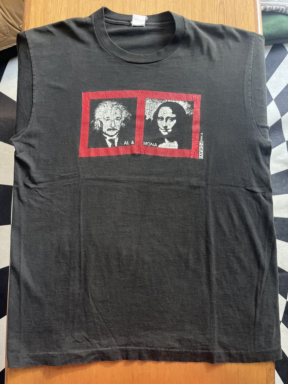 Arts & Science Vintage Mona Lisa Einstein by FORAVI NEW YORK 1990’s Tshirt Size US XL / EU 56 / 4 - 3 Thumbnail