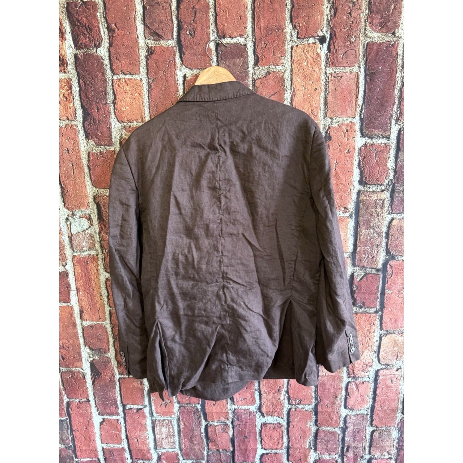 Robert Talbott Robert Talbott Blazer XL Carmel Collection Brown Linen Sport Coat Size 46R - 2 Thumbnail