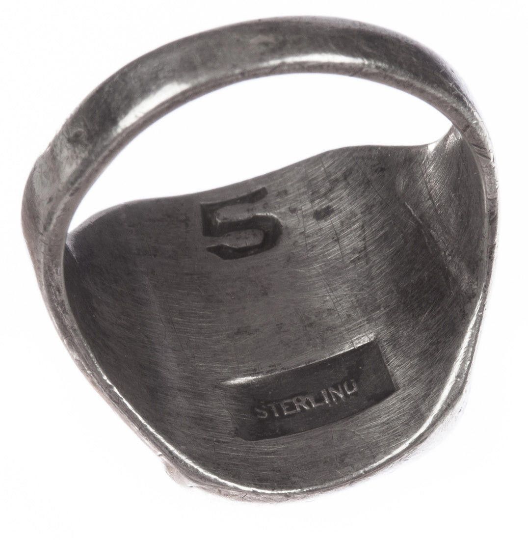 Designer Sterling Silver Boy Scout Ring Recast Alberto Juan Size ONE SIZE - 6 Thumbnail
