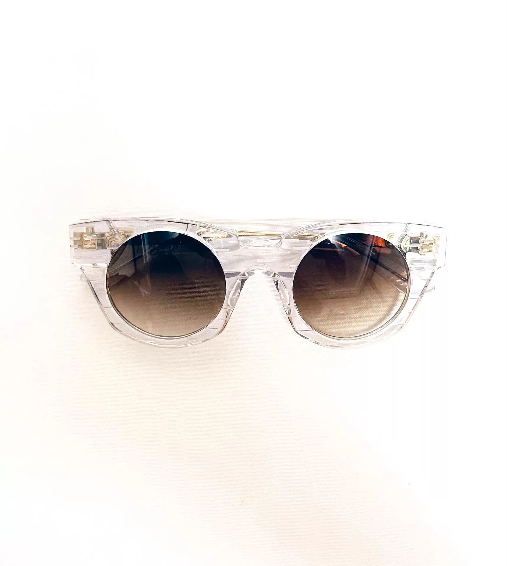 Yohji Yamamoto Yohji Yamamoto slook 003 clear acetate brown lens gold Size ONE SIZE - 6 Thumbnail