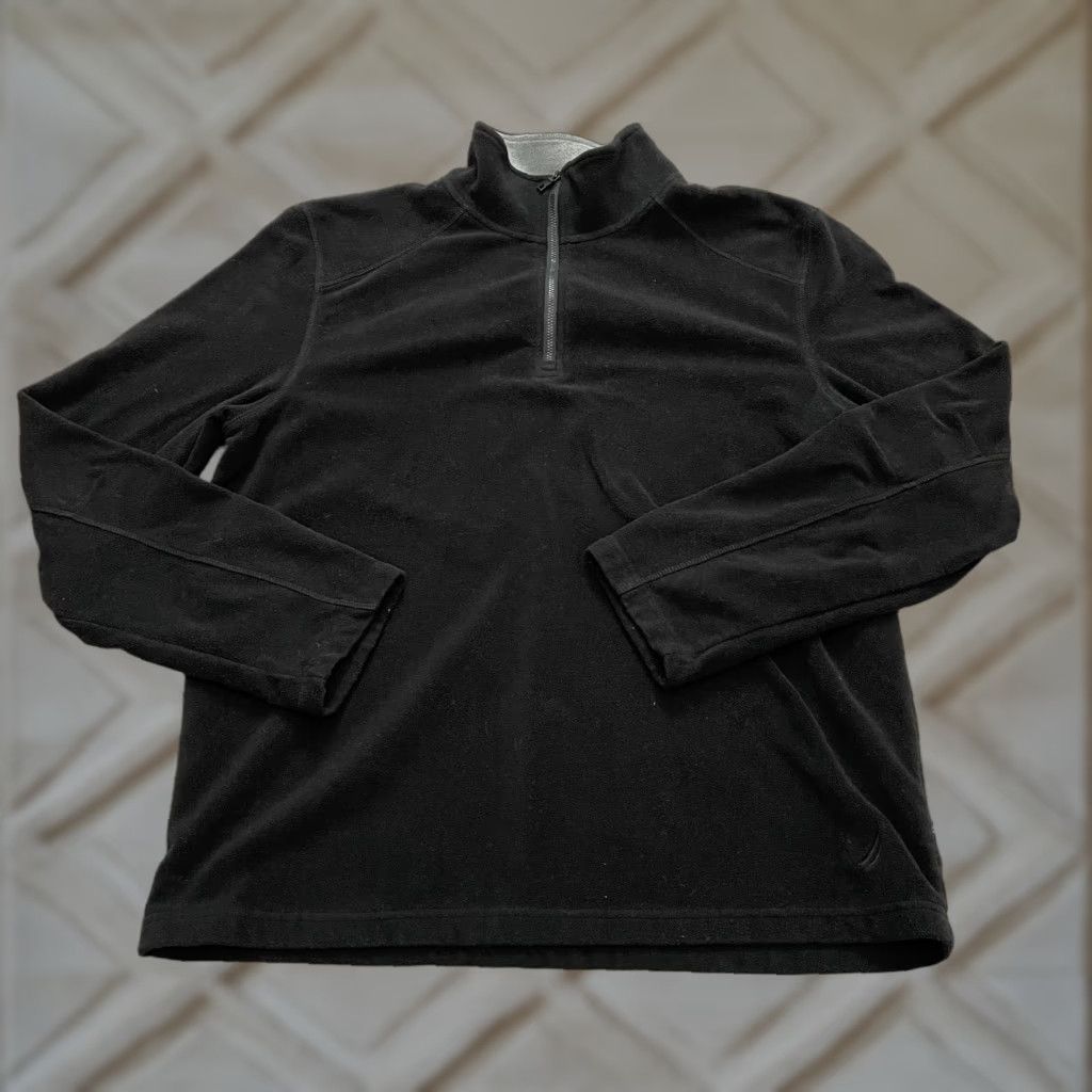 Nautica Nautica Fleece Jacket Mens L Black 1/4 Zip Polyester Outdoor Hiking Classic Jacket Size US L / EU 52-54 / 3 - 1 Thumbnail