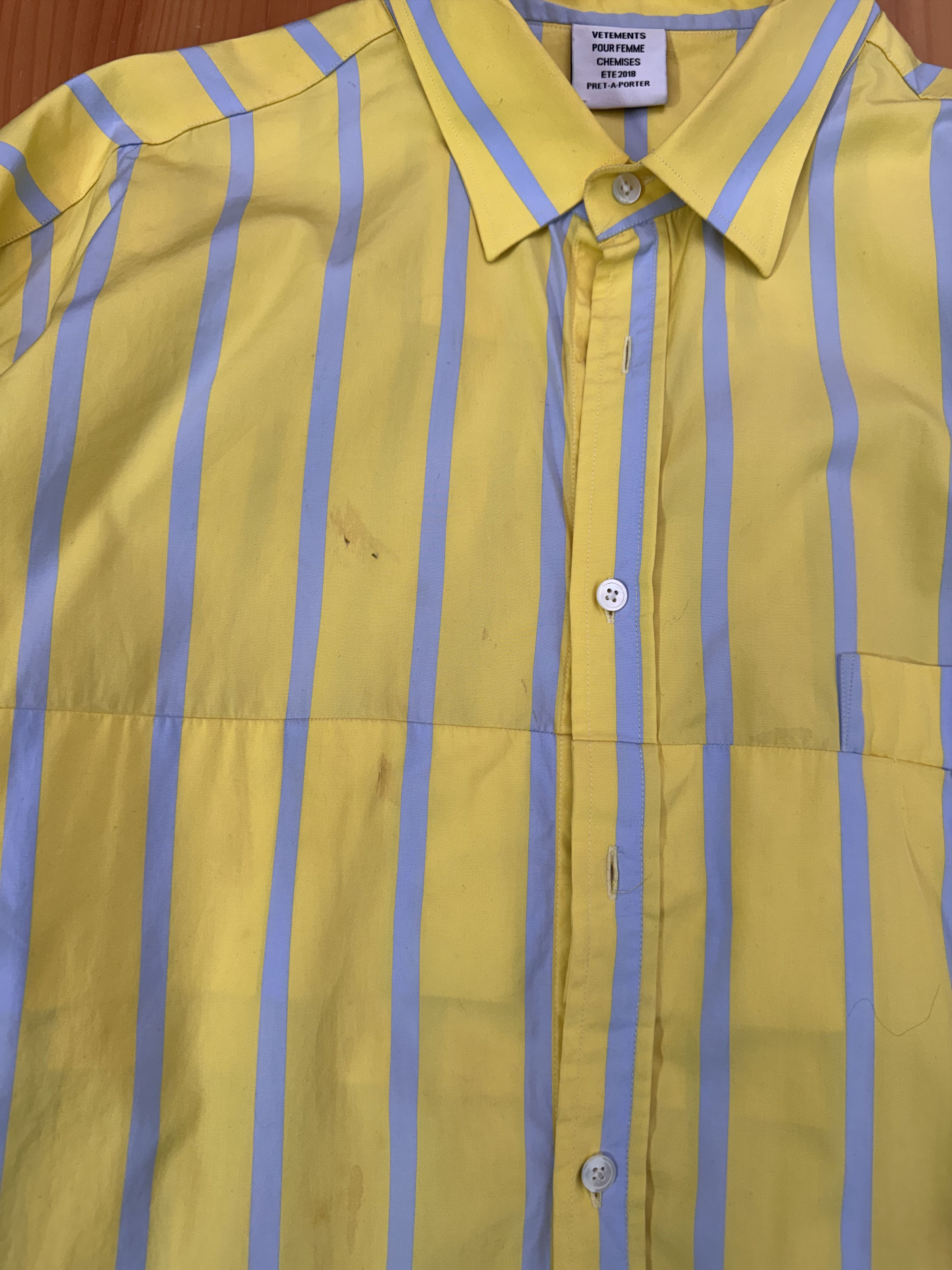 Vetements Rare Cropped C Cut Shirt Stripe Size US M / EU 48-50 / 2 - 2 Thumbnail