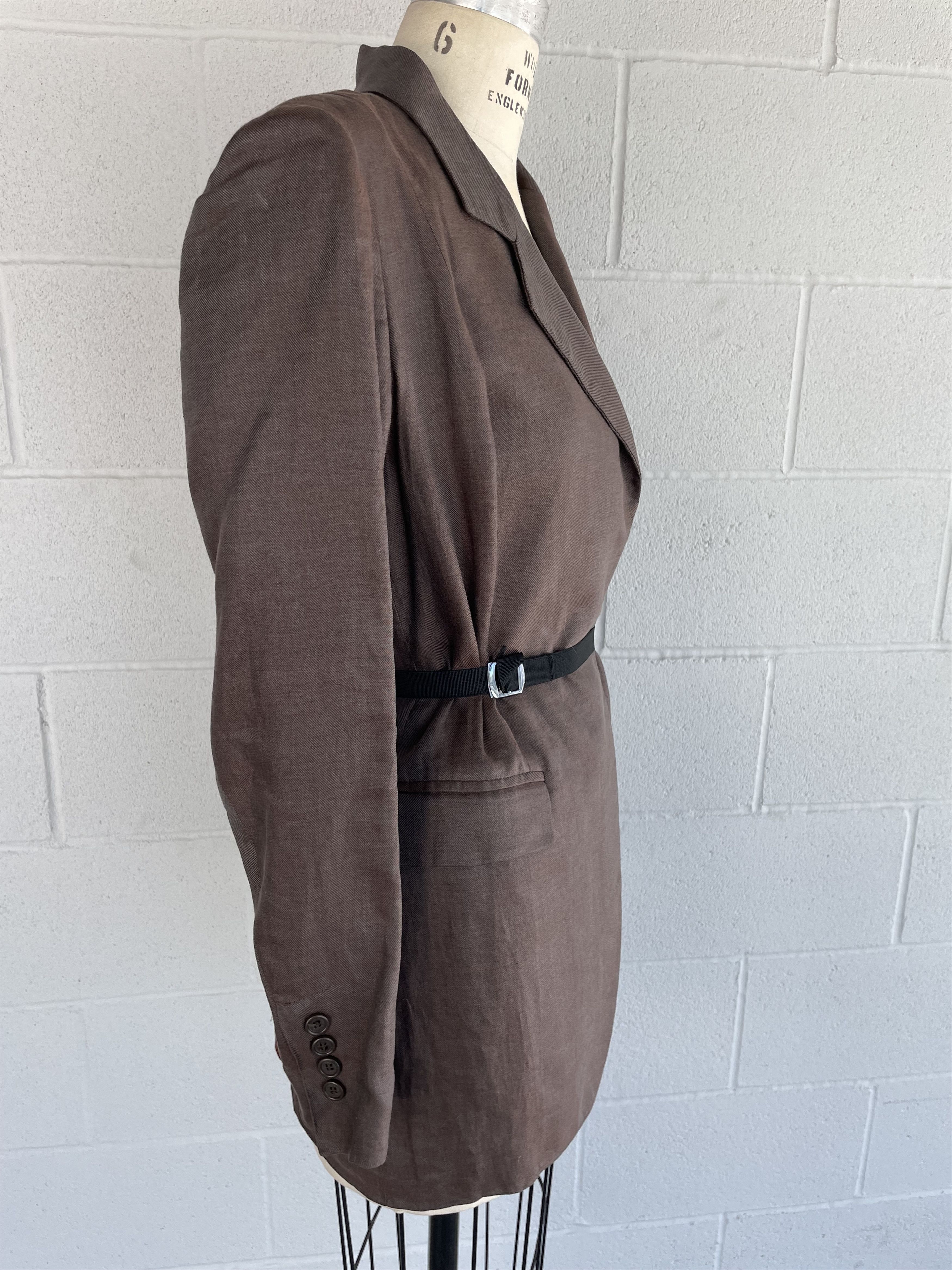 Wim Neels Wim Neels Copper Minimalist blazer / elastic belt Size S / US 4 / IT 40 - 4 Thumbnail