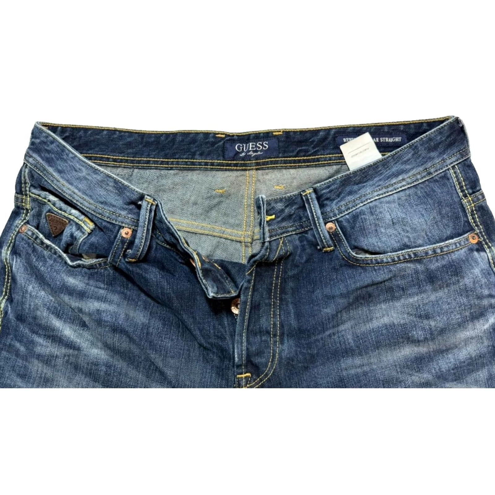 Guess GUESS Rebel Regular Straight Denim Men'S Blue Jeans Cotton Casual Pants Size 33 Size US 33 - 5 Thumbnail