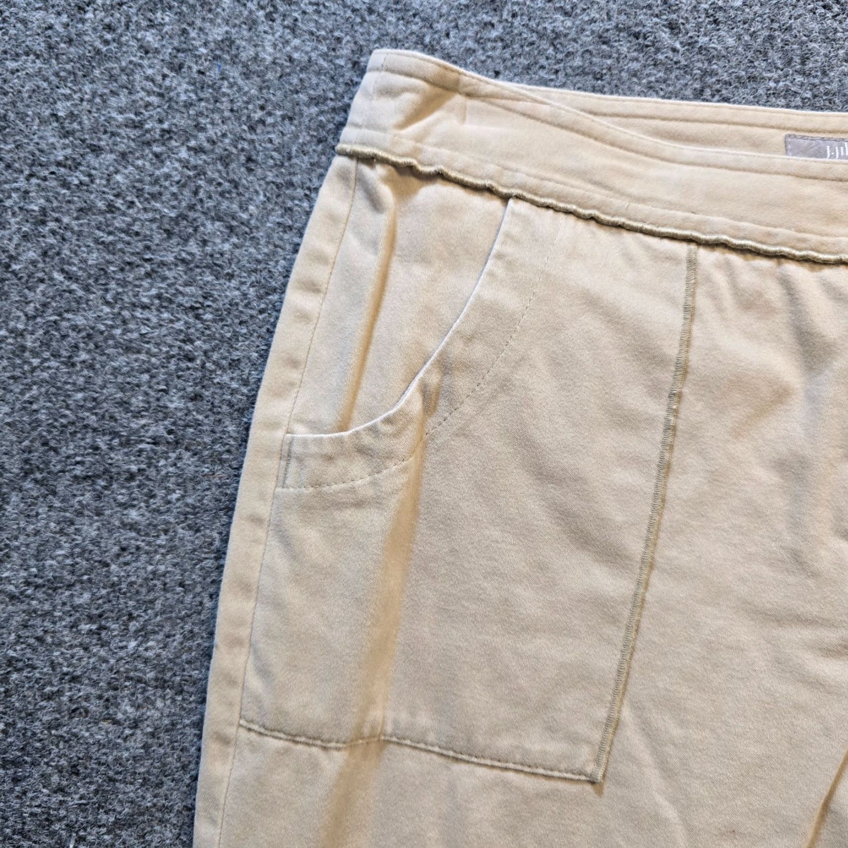 J. Jill J Jill Jeans Pants Women Size 8 Beige Tan Wide-Leg Mid Rise Casual Basic Neutral Size 30" / US 8 / IT 44 - 3 Thumbnail