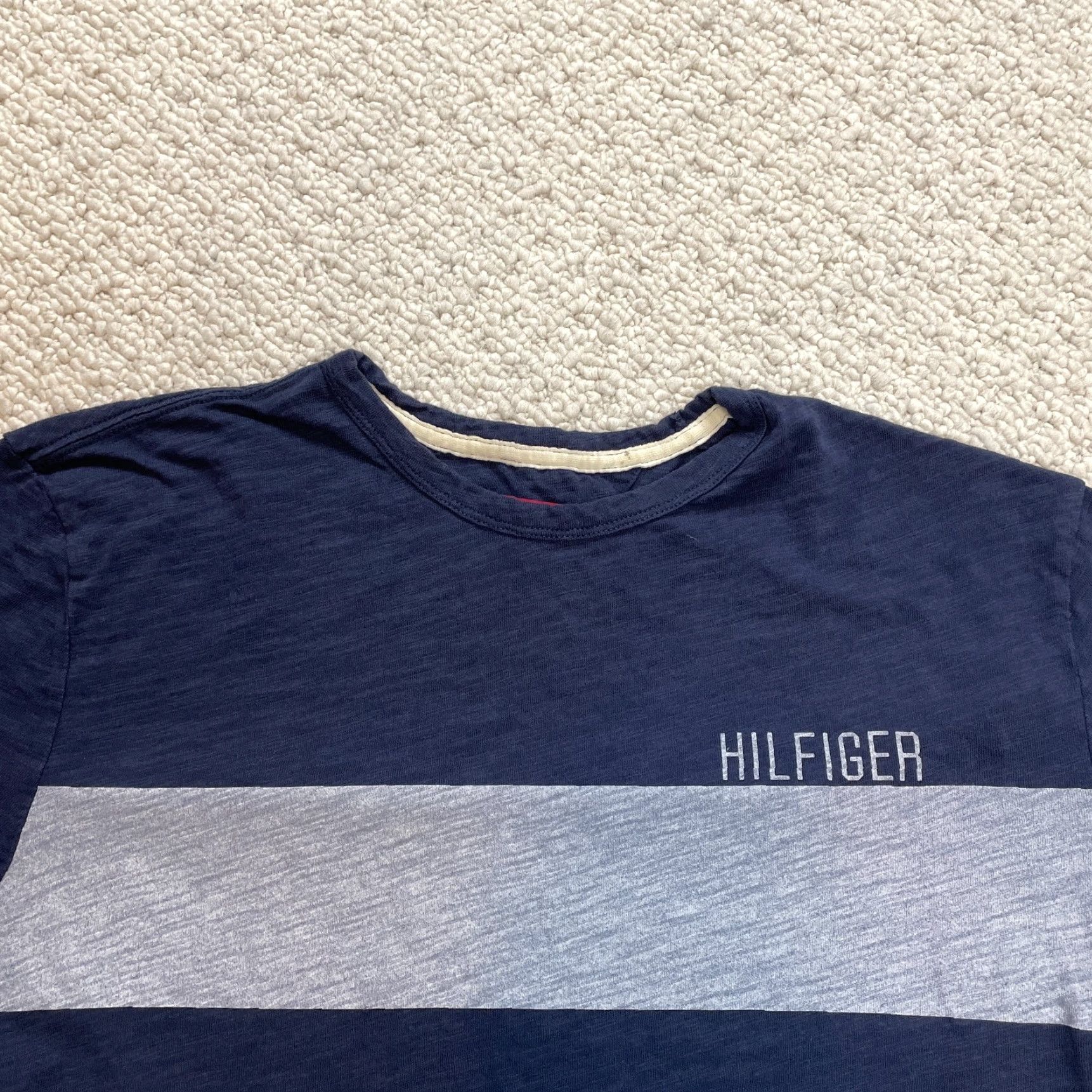 Tommy Hilfiger Tommy Hilfiger Shirt Womens Large Blue Short Sleeve Logo Cotton Tee Top Soft Size M / US 6-8 / IT 42-44 - 2 Thumbnail