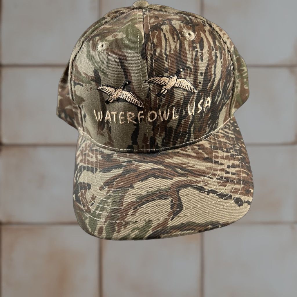 Vintage VINTAGE Cobra Waterfowl USA Camouflage Hat SnapBack Adjustable Men Casual Baseball Cap Camo USA Camouflage Theme Cotton Canvas Adjustable Cap Size ONE SIZE - 1 Thumbnail