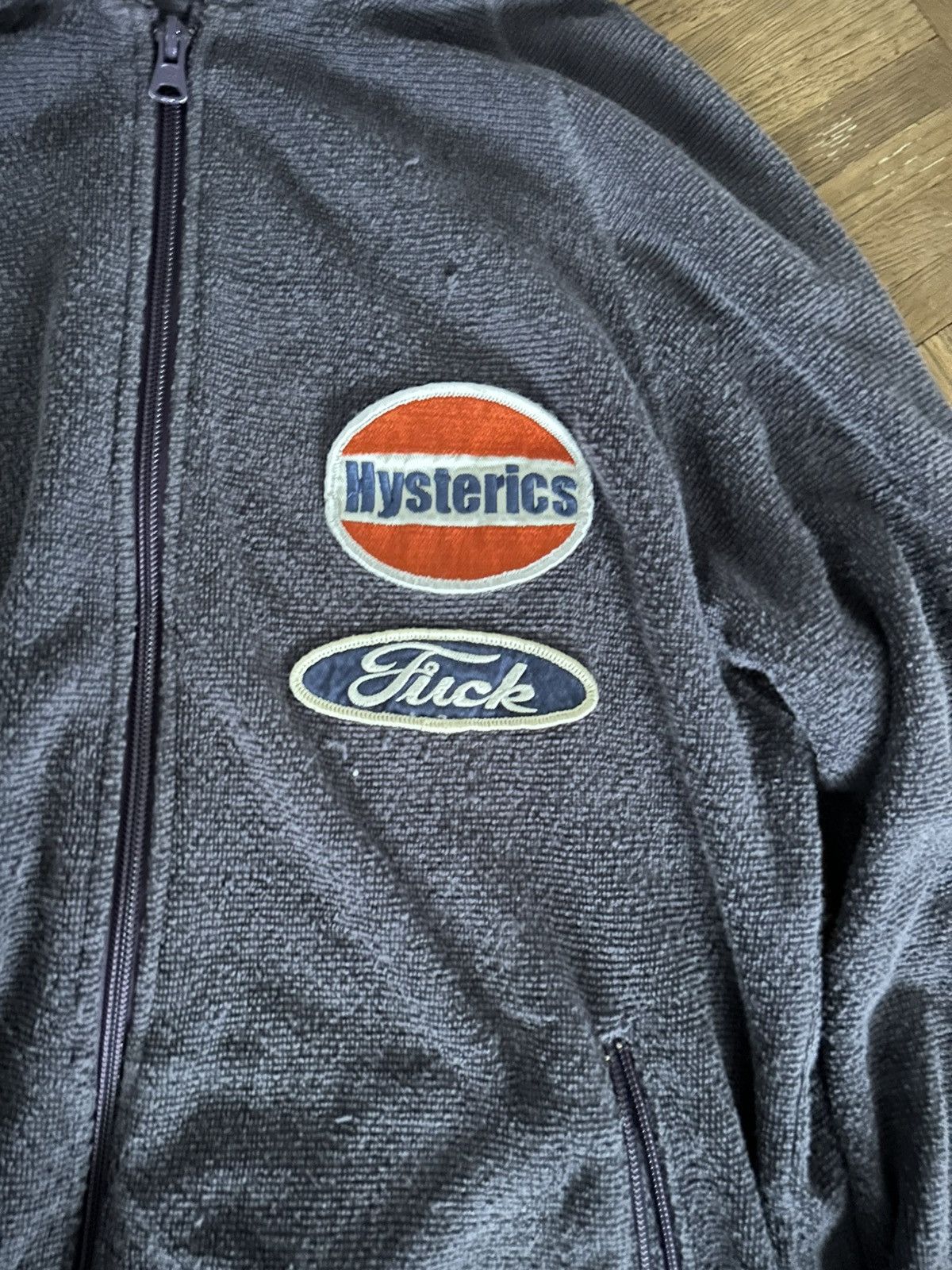 Hysteric Glamour "Ford" Fleece Hoodie w/ Patches Size US M / EU 48-50 / 2 - 2 Thumbnail