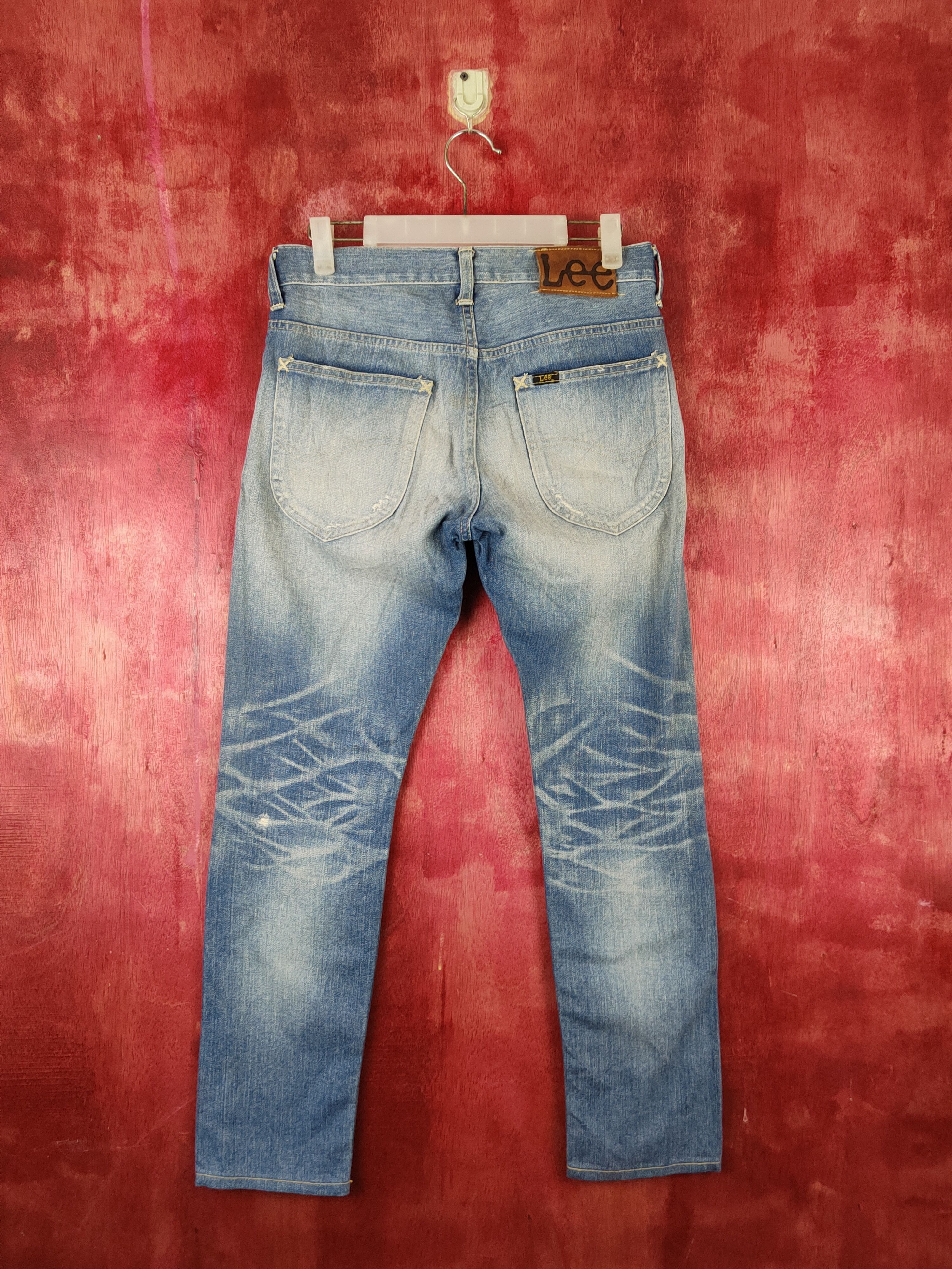 Lee Blue Faded Distressed Ripped Jeans #S1812