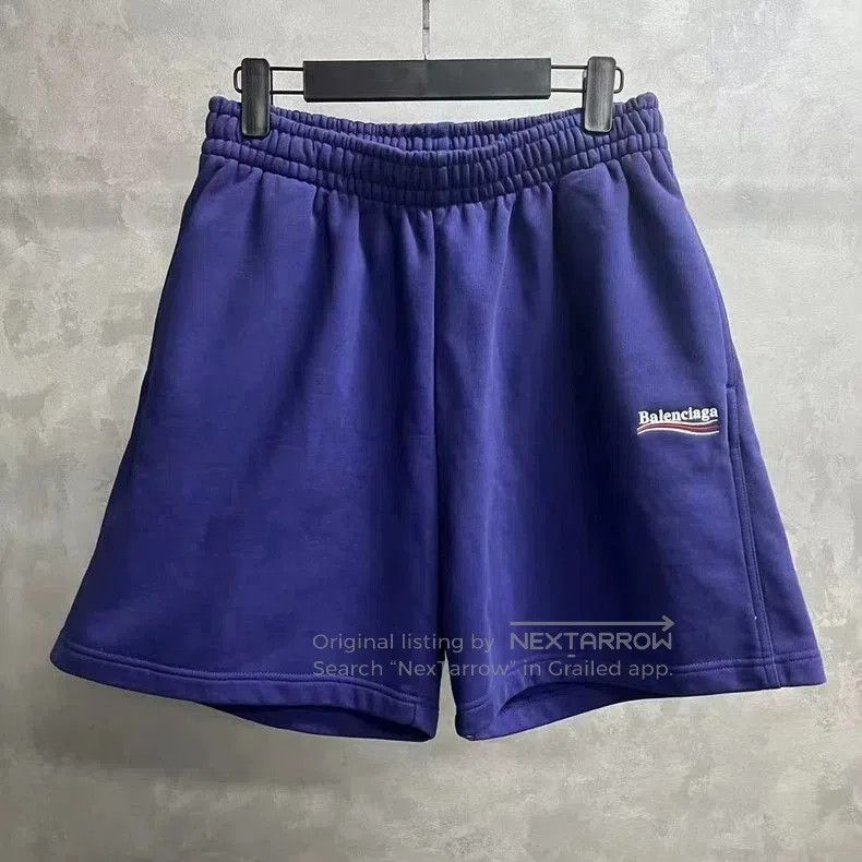 Balenciaga Balenciaga Blue Coke Embroidery Logo Shorts. Size US 28 / EU 44 - 1 Thumbnail