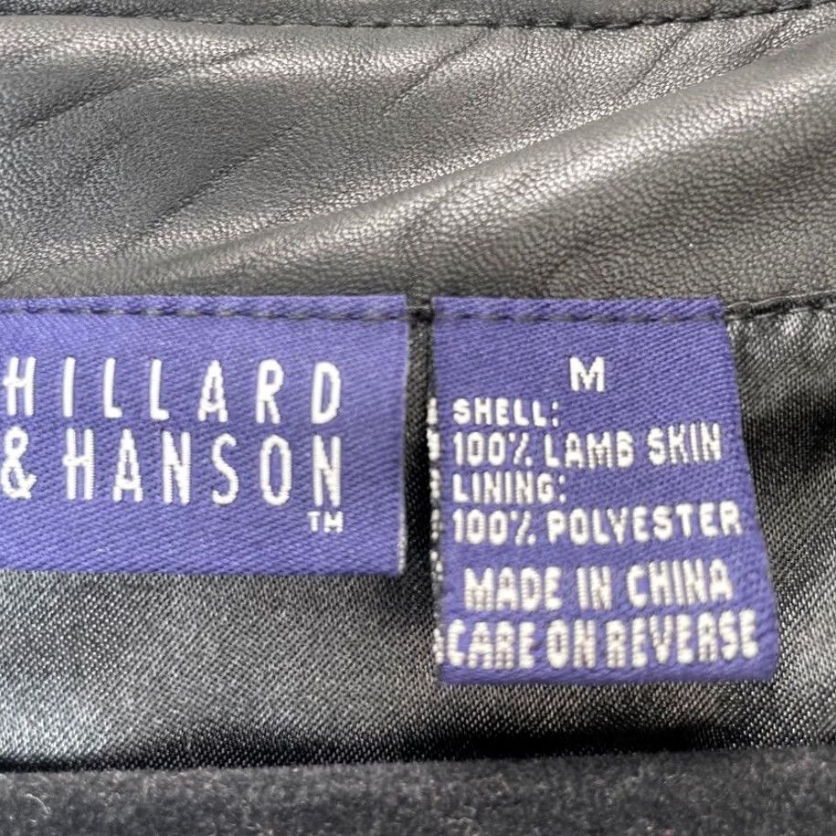 Vintage VINTAGE Hillard & Hanson Vest Womens M Black Leather Zip Biker Motorcycle Size M / US 6-8 / IT 42-44 - 3 Thumbnail