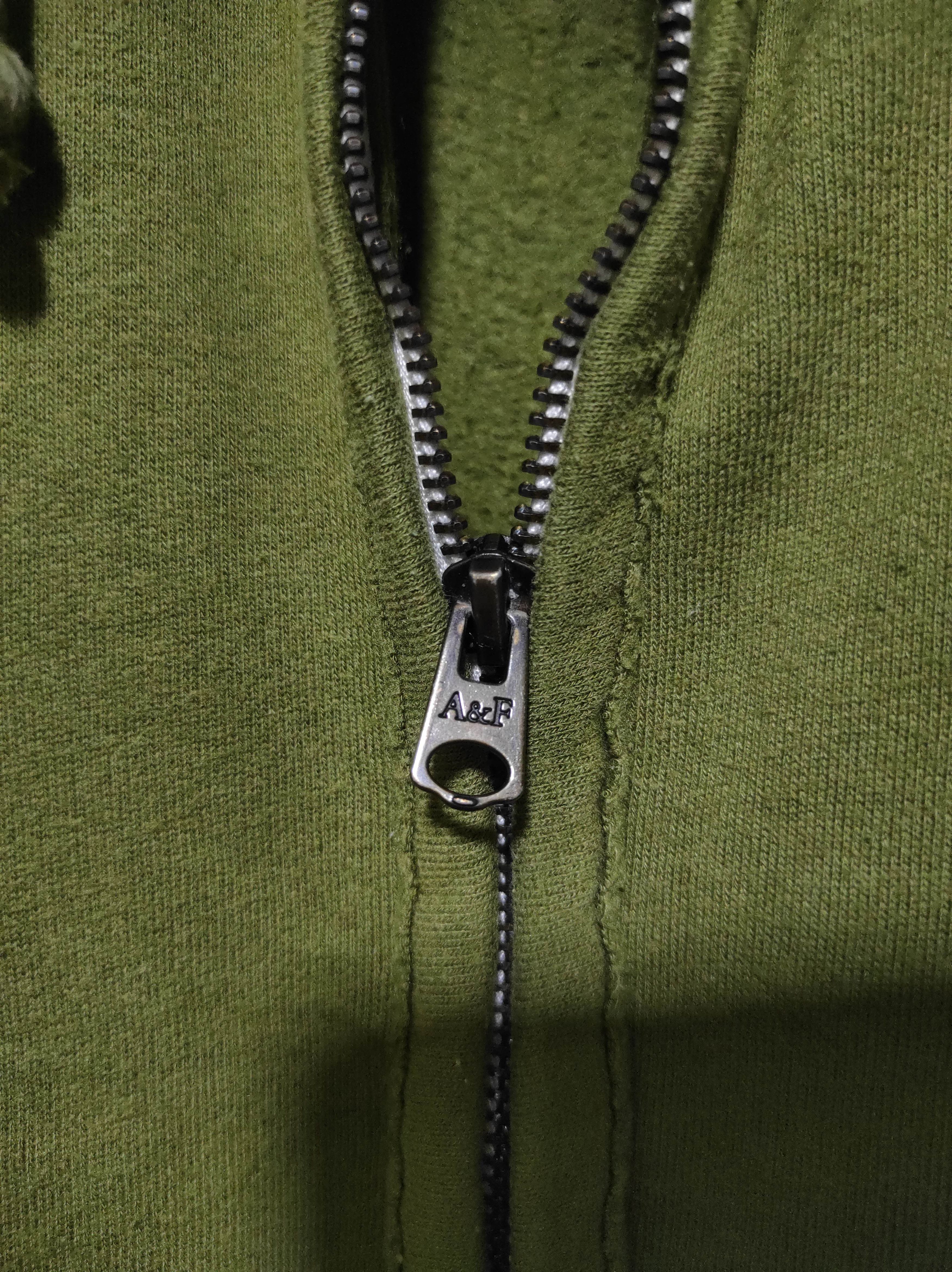 Abercrombie & Fitch Abercrombie Green Zipper Fur Hoodie LGB i6w9 style Size US L / EU 52-54 / 3 - 10 Thumbnail