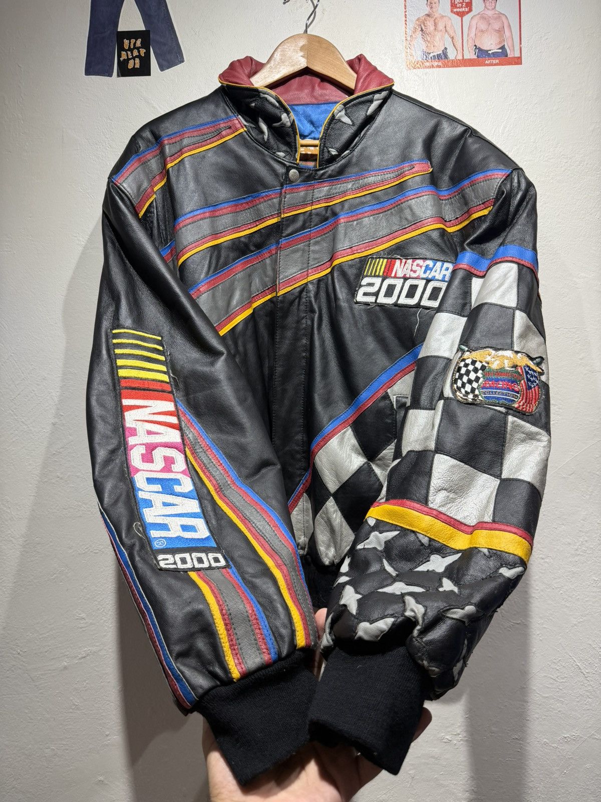 Jeff Hamilton Vintage Jeff Hamilton Nascar Leather jacket Size US L / EU 52-54 / 3 - 17 Thumbnail