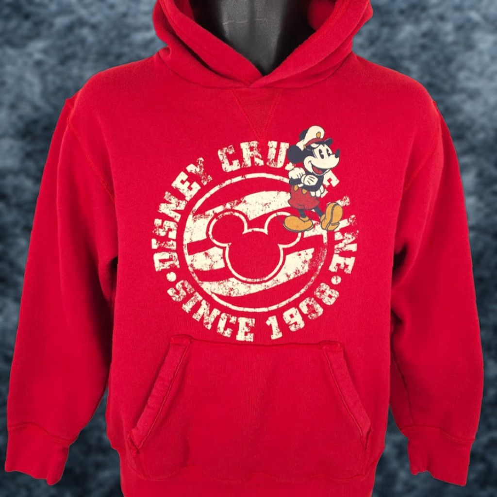 Disney Disney Disney Cruise Line Sweatshirt Hoodie Mens Size Small Red Mickey Mouse Pullover Size US S / EU 44-46 / 1 - 1 Thumbnail