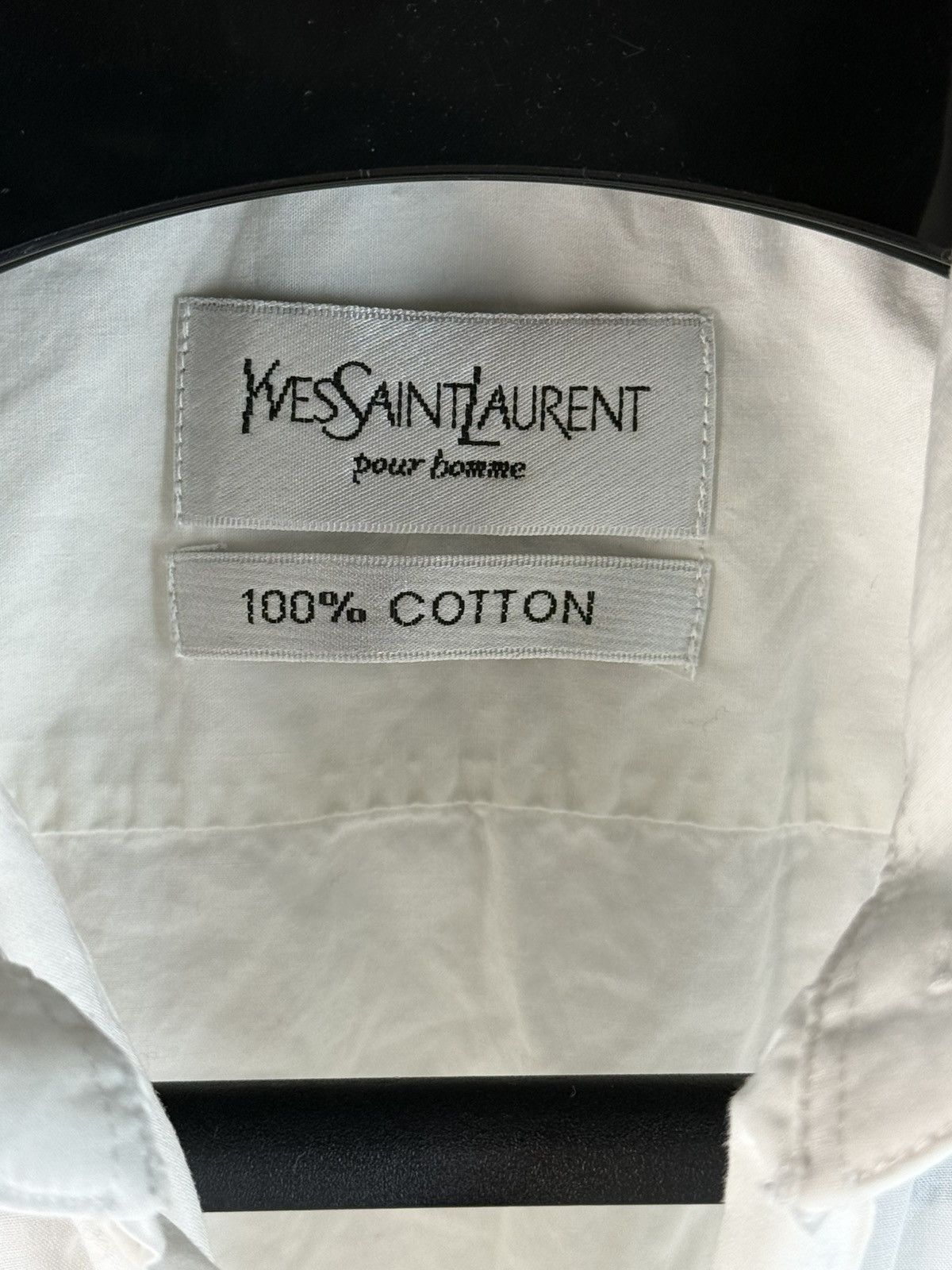 Yves Saint Laurent White YSL Shirt Summer Cotton Size US S / EU 44-46 / 1 - 6 Thumbnail