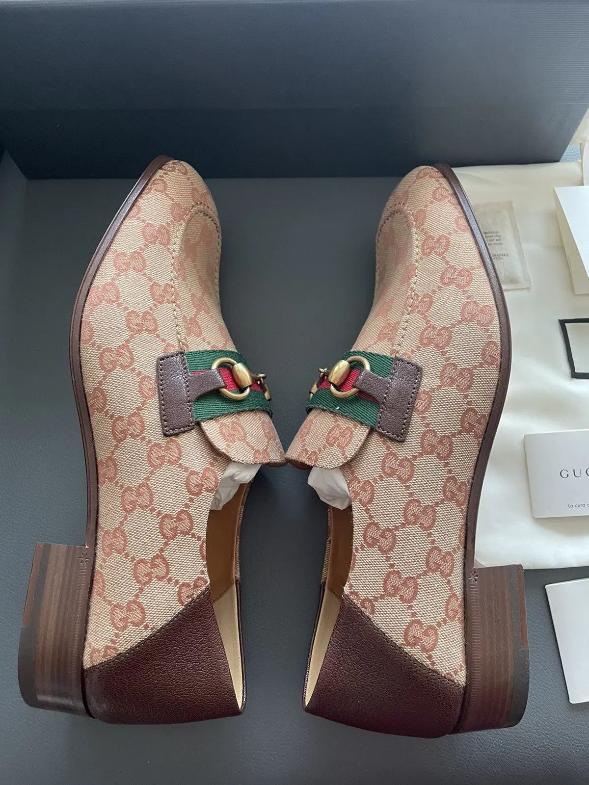 Gucci Brand New Limited Super Runway Iconic GG Logo Leather Loafer Size US 10 / EU 43 - 12 Thumbnail