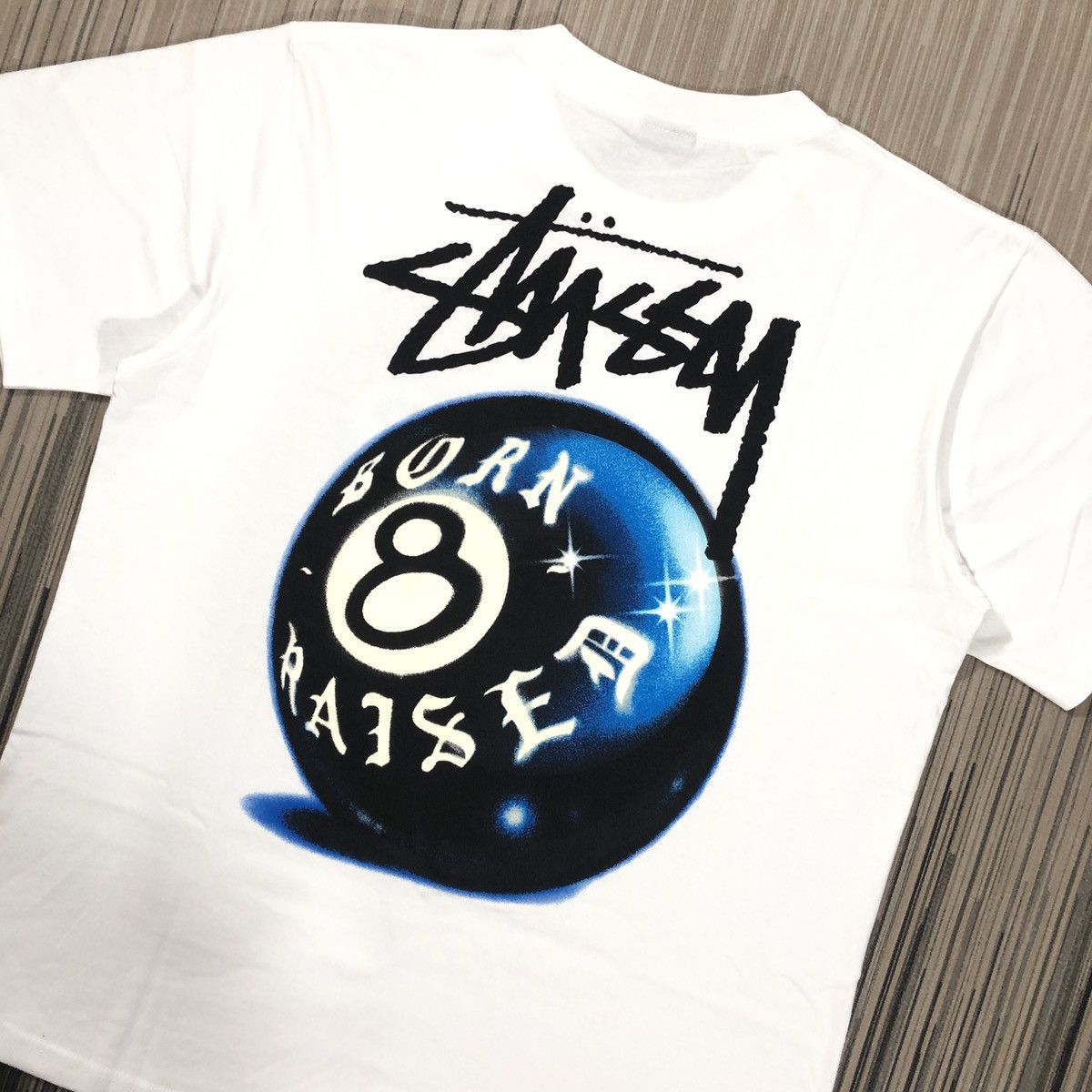 Stussy × Vintage Stussy Born X Raised 8-Ball Tee Size US M / EU 48-50 / 2 - 3 Thumbnail