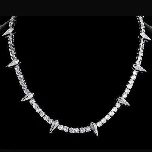 Jewelry Isshiki x Asaka Tennis Chain Spike Charm Necklace Size ONE SIZE - 2 Thumbnail