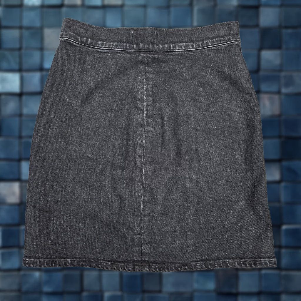 Agolde AGOLDE Skirt Women’s Black Zipper Front Mini Denim Size 27 Short Cotton Elastane Regular Rise Vintage No Size 27" / US 4 / IT 40 - 1 Thumbnail