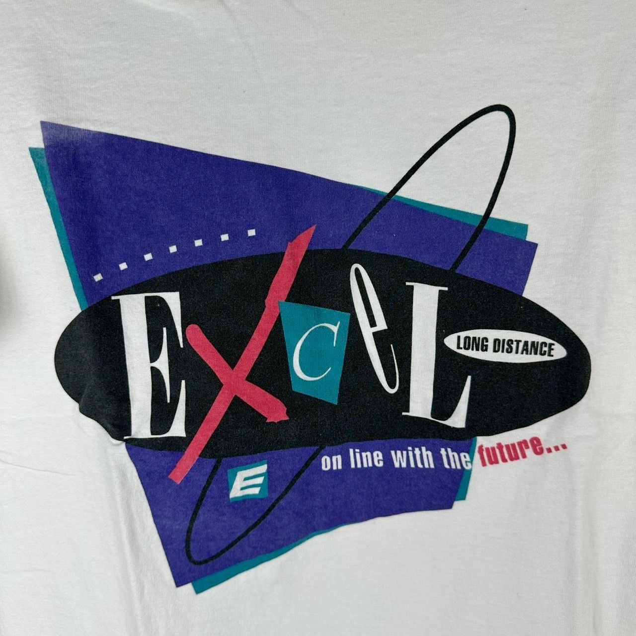 Vintage 90s Microsoft Excel On Line with the Future Promo T-shirt Size US L / EU 52-54 / 3 - 2 Thumbnail