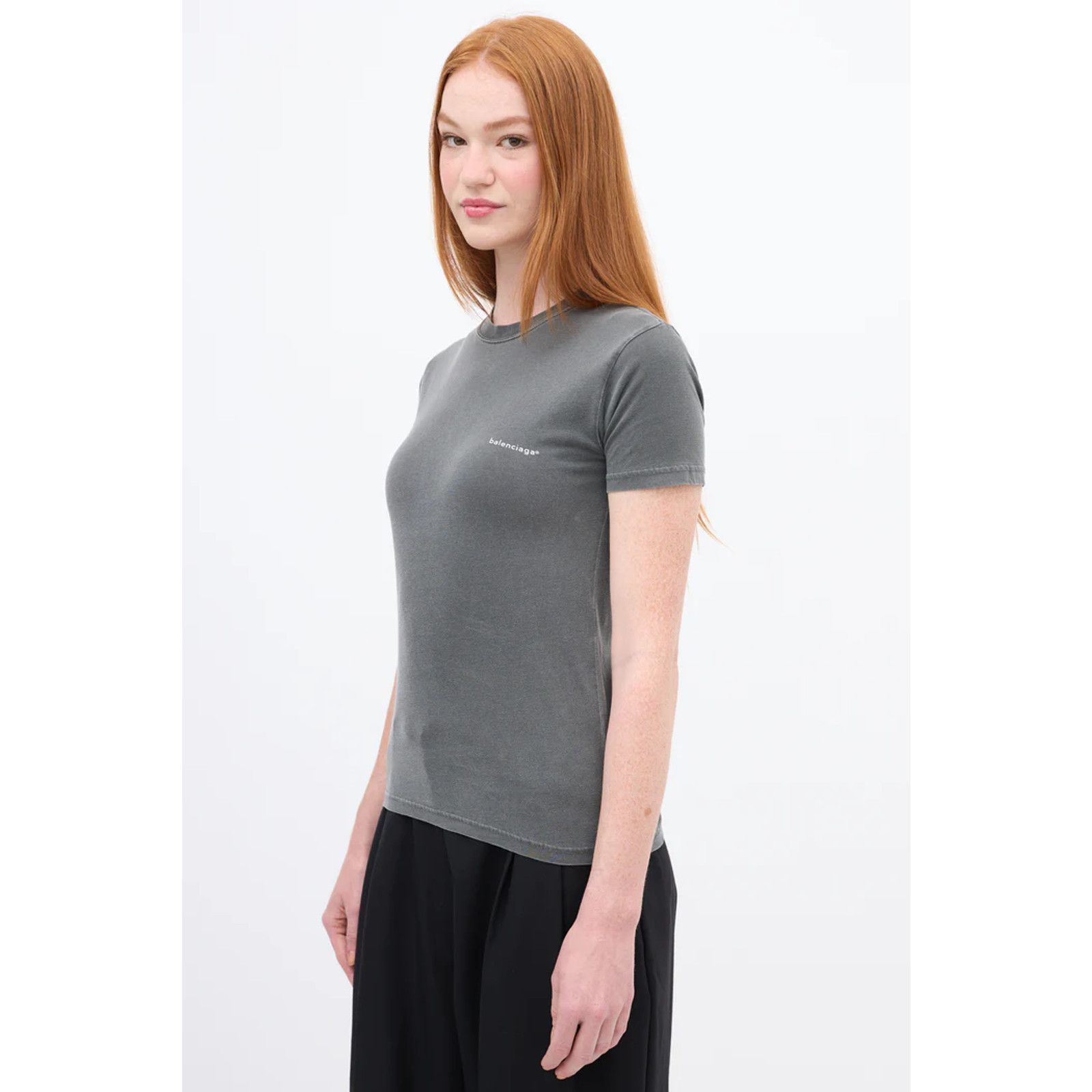 Balenciaga Balenciaga Archetype 2017 Dark Grey Logo Short Sleeve Tee M Size M / US 6-8 / IT 42-44 - 9 Thumbnail