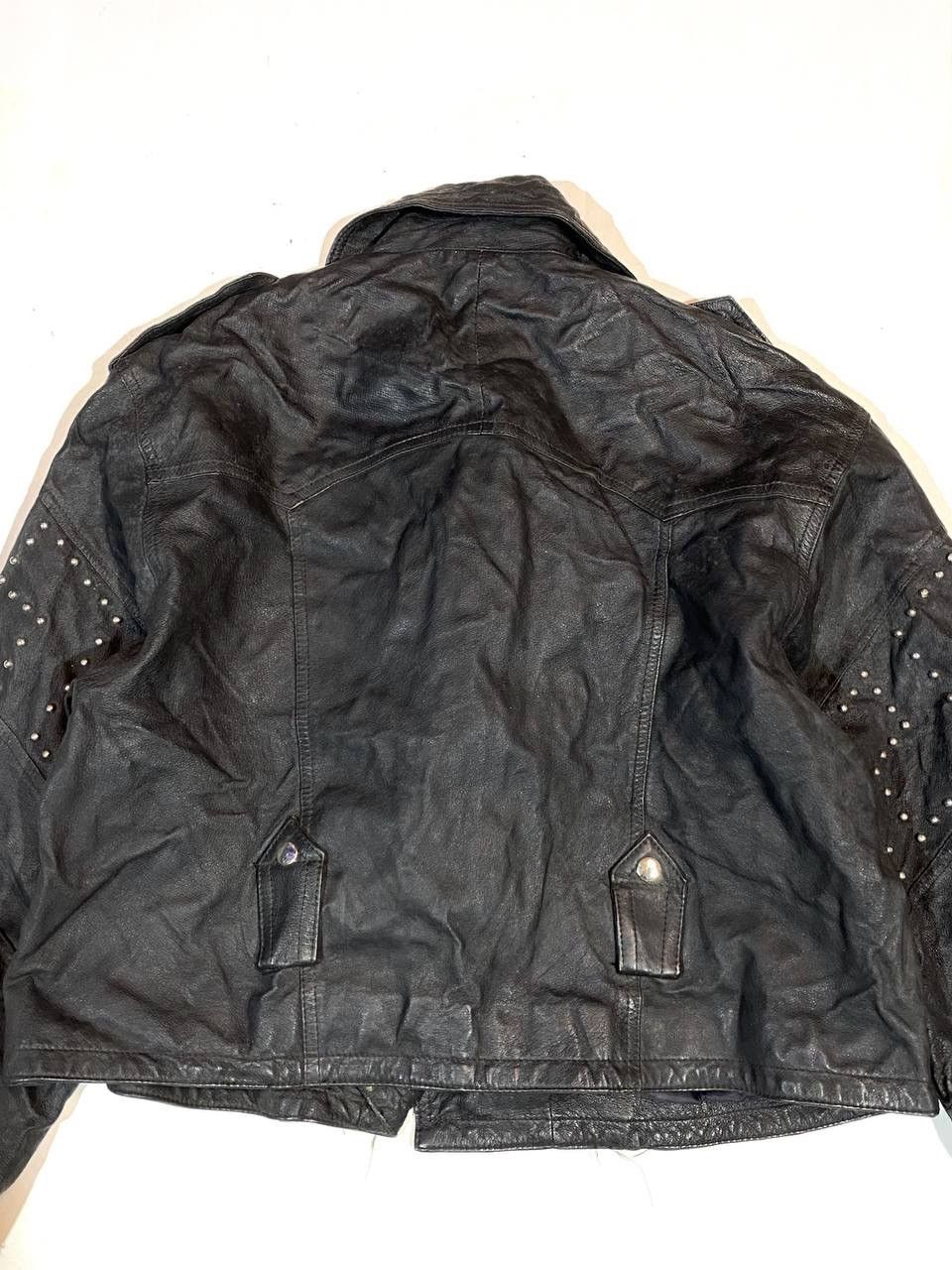 Leather Front Leather Biker Leather Jacket Size M / US 6-8 / IT 42-44 - 7 Thumbnail