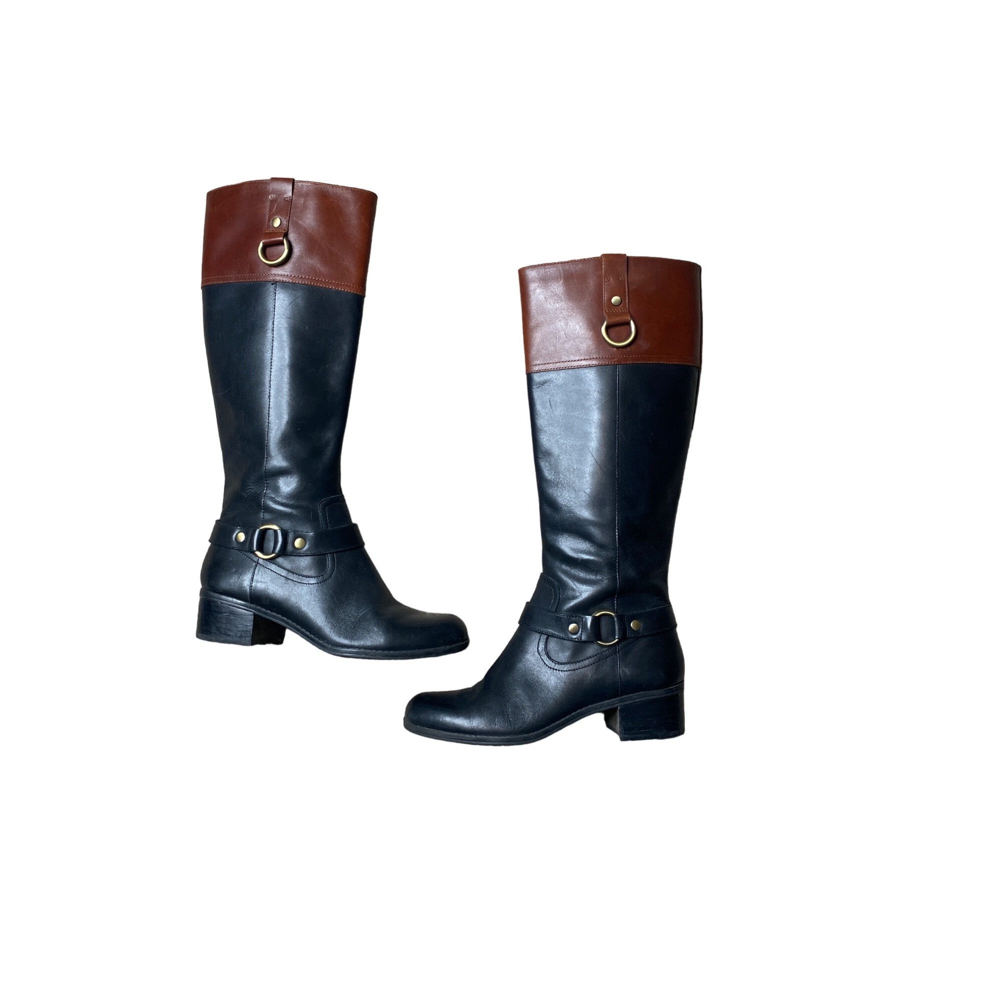 Other BANDOLINO WOMEN'S BLACK & BROWN RIDING BOOTS SZ 6 Size US 6 / IT 36 - 2 Thumbnail