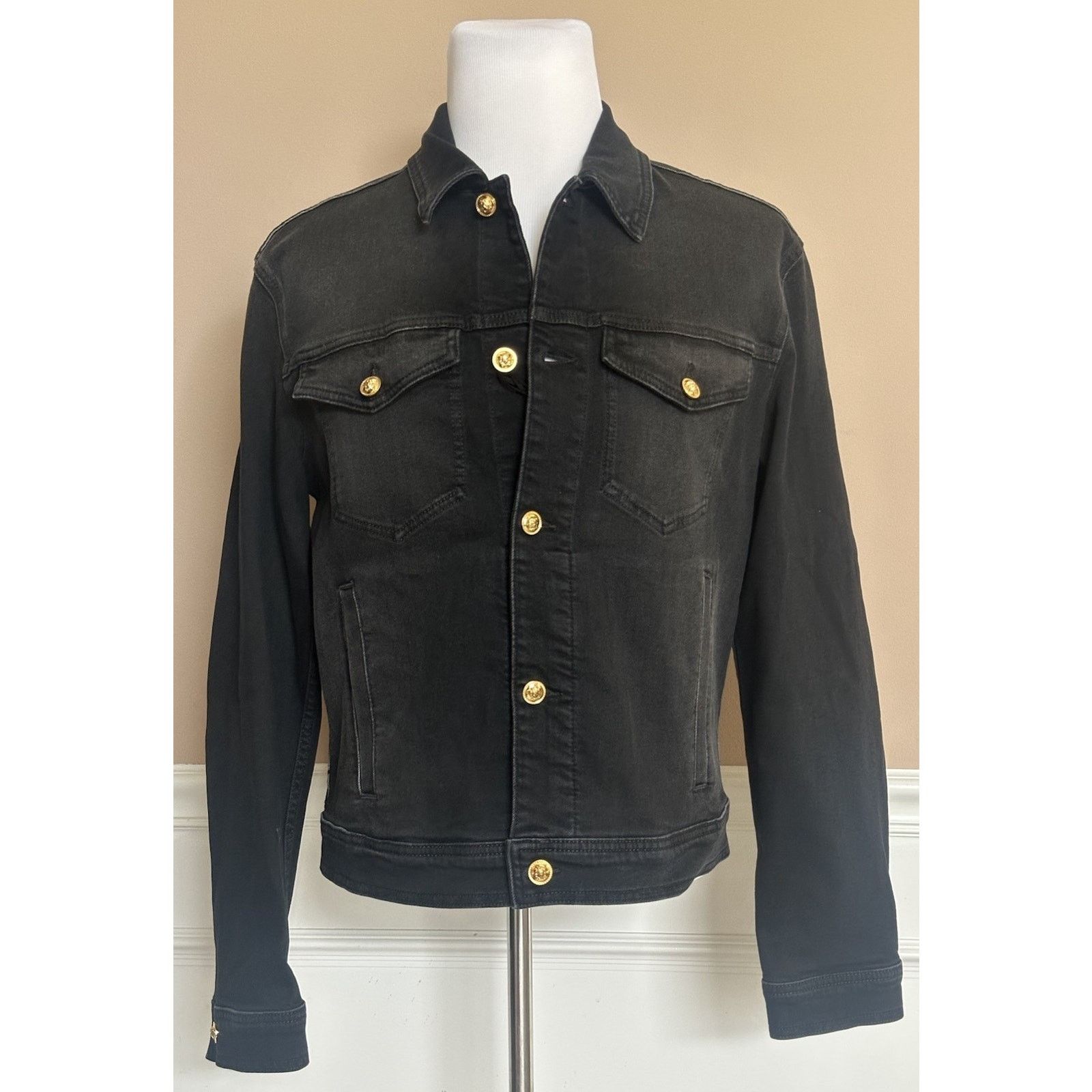 Versace Versace Men’s Blouson Denim Black Jacket L (50) 1011834 Size US L / EU 52-54 / 3 - 1 Thumbnail