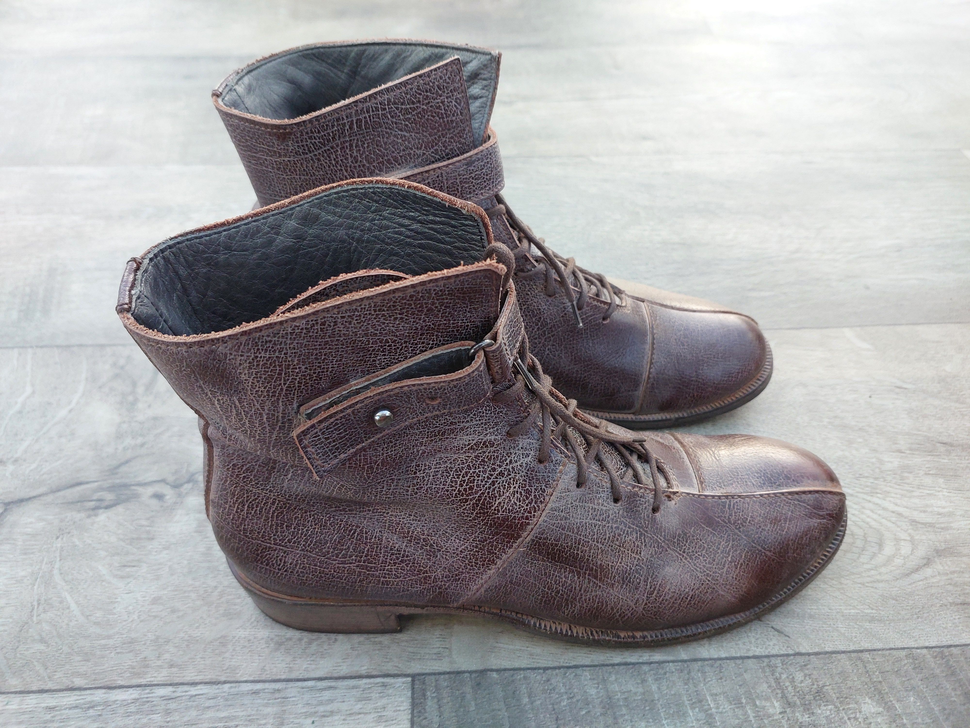 MoMA Avant Garde MOMA Brown Leather Ankle Boots Size US 6 / EU 39 - 2 Thumbnail