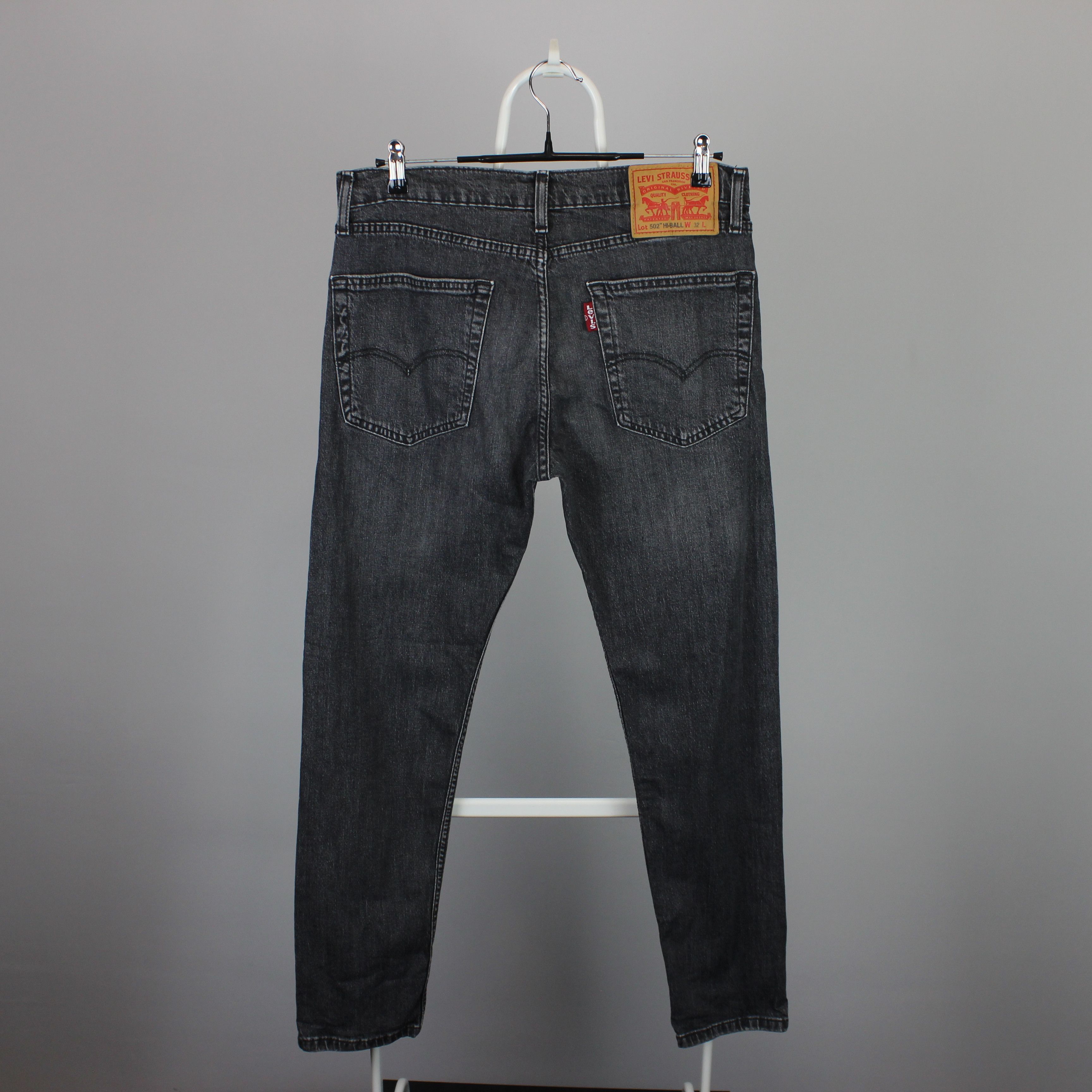 Levi's Levis 502 Hi-Ball denim cotton jeans gray W 32 Size US 32 / EU 48 - 2 Thumbnail