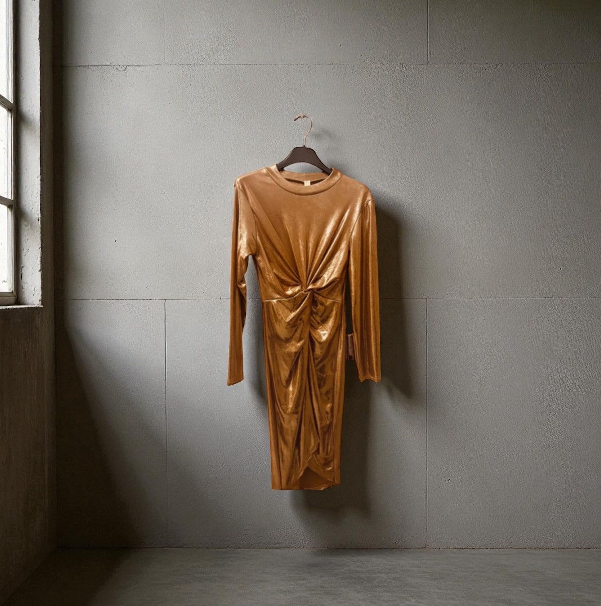 Other Gold Metallic Fitted Dress Size M / US 6-8 / IT 42-44 - 1 Preview
