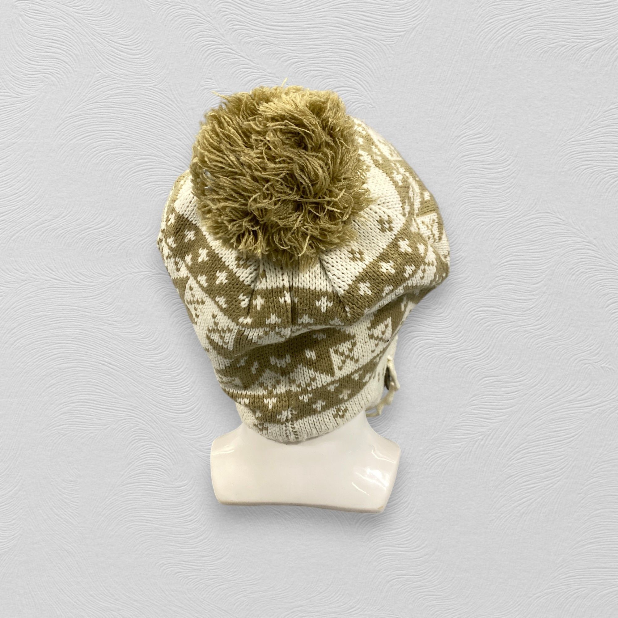 Japanese Brand Ear Flap Knit Beanie Tibetan -BN784 Size ONE SIZE - 3 Thumbnail