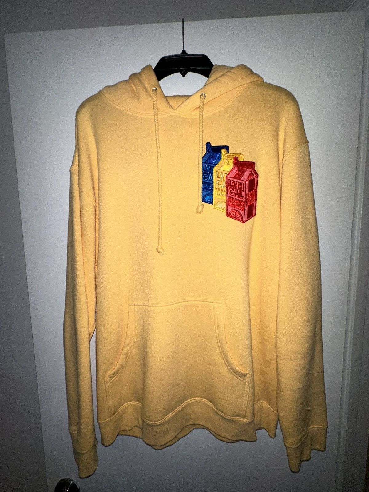 Lyrical Lemonade Lyrical Lemonade Triple Logo Hoodie Sweatshirt Peach Size M Grailed