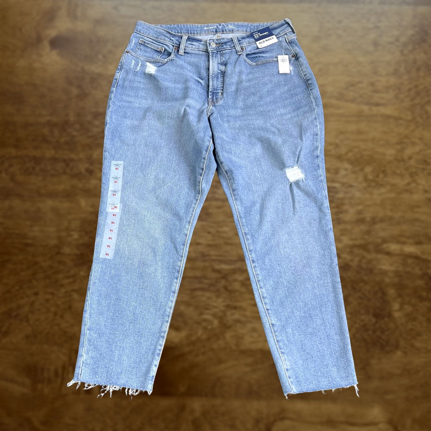 Old Navy Old Navy Curvy OG Straight Jeans Womens 16 Med Wash Blue High Rise Ankle Denim Size 38" / US 16 / IT 52 - 1 Thumbnail