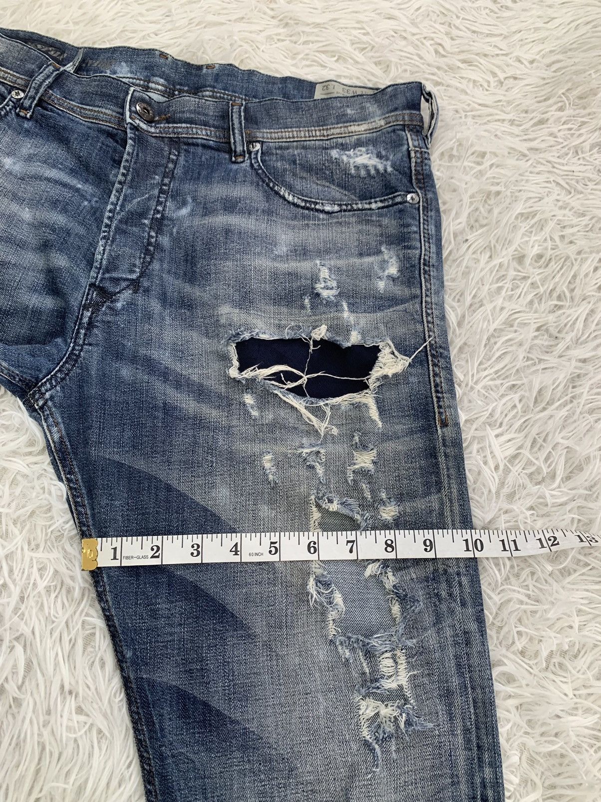 Diesel Distress Diesel Tepphar Slim Carrot Denim Pant Size US 35 - 19 Thumbnail