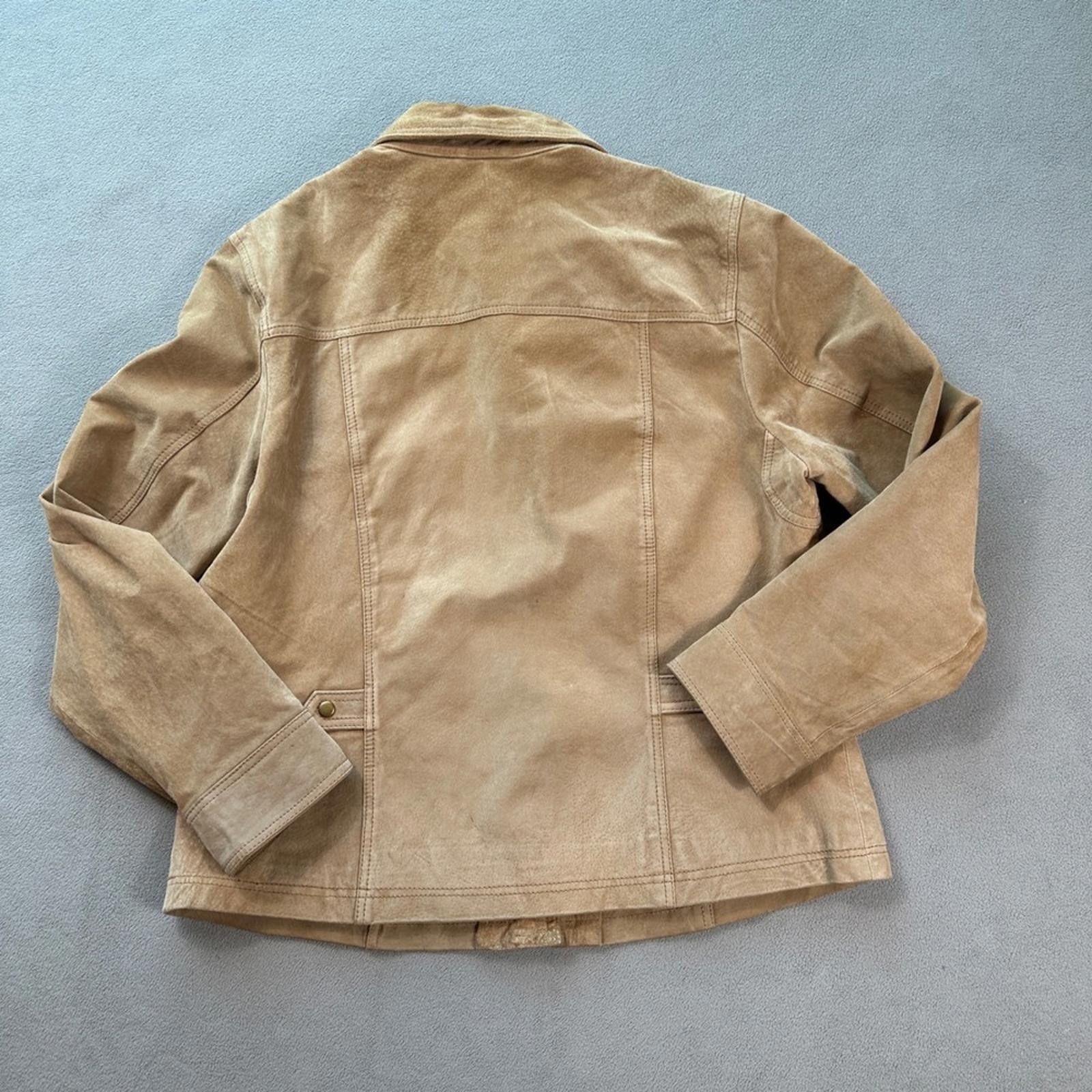 Coldwater Creek Coldwater Creek Suede Genuine Leather Jacket Tan Women L Size L / US 10 / IT 46 - 2 Thumbnail