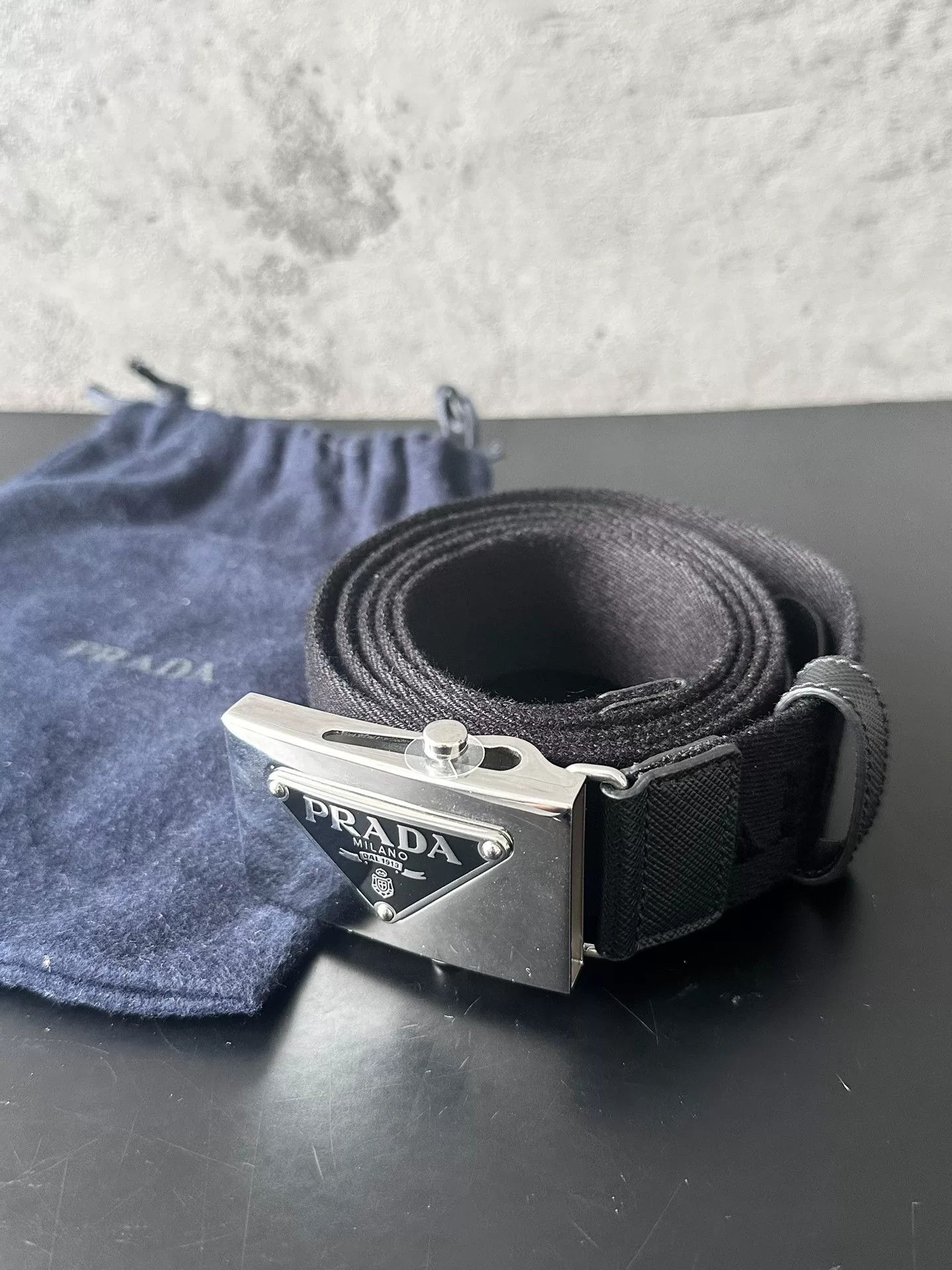 Prada Prada Men's Classic Tower Buckle Belt Size ONE SIZE - 1 Thumbnail