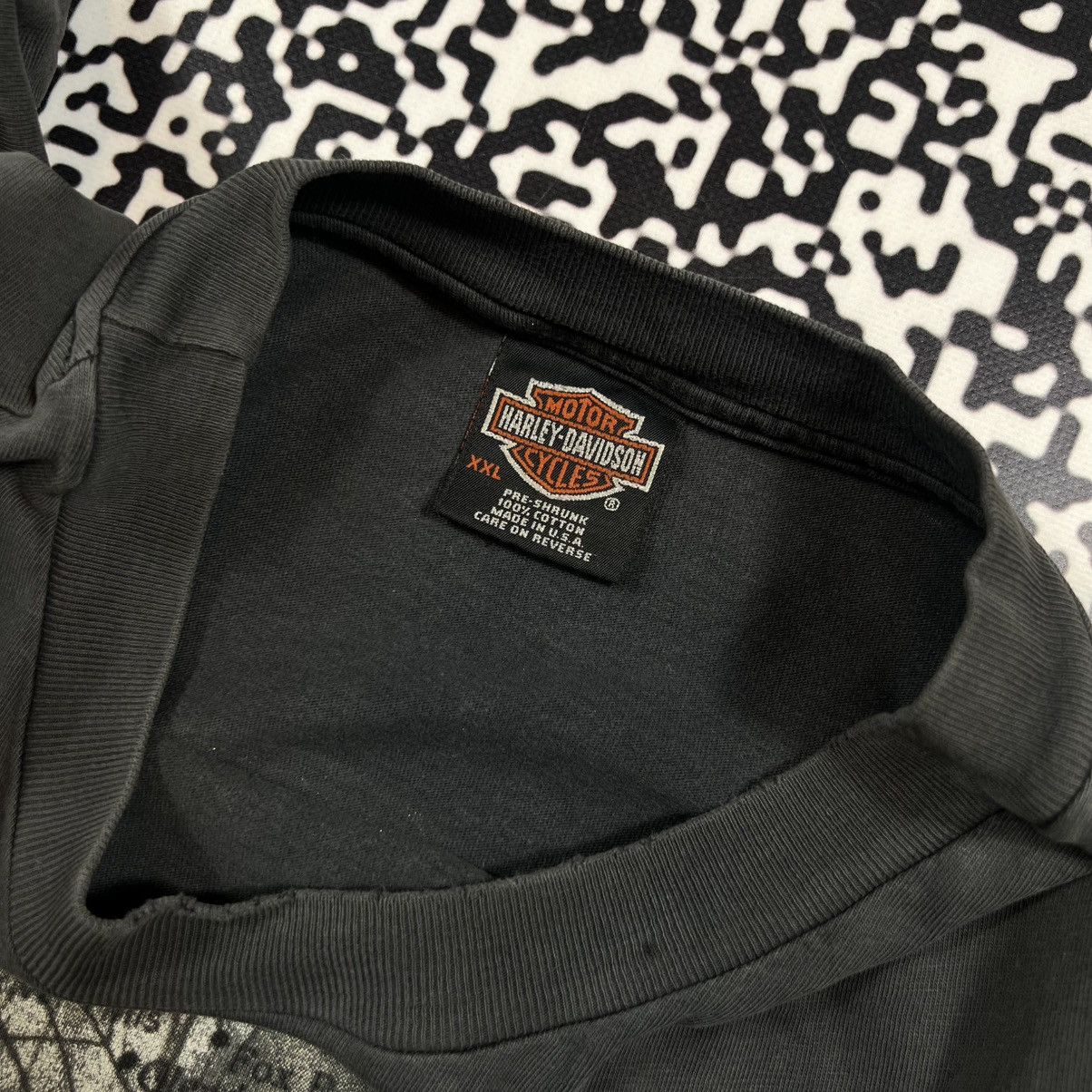 Harley Davidson Vintage 00s Harley Davidson Milwaukee Faded Boxy T-shirt Size US XXL / EU 58 / 5 - 10 Thumbnail